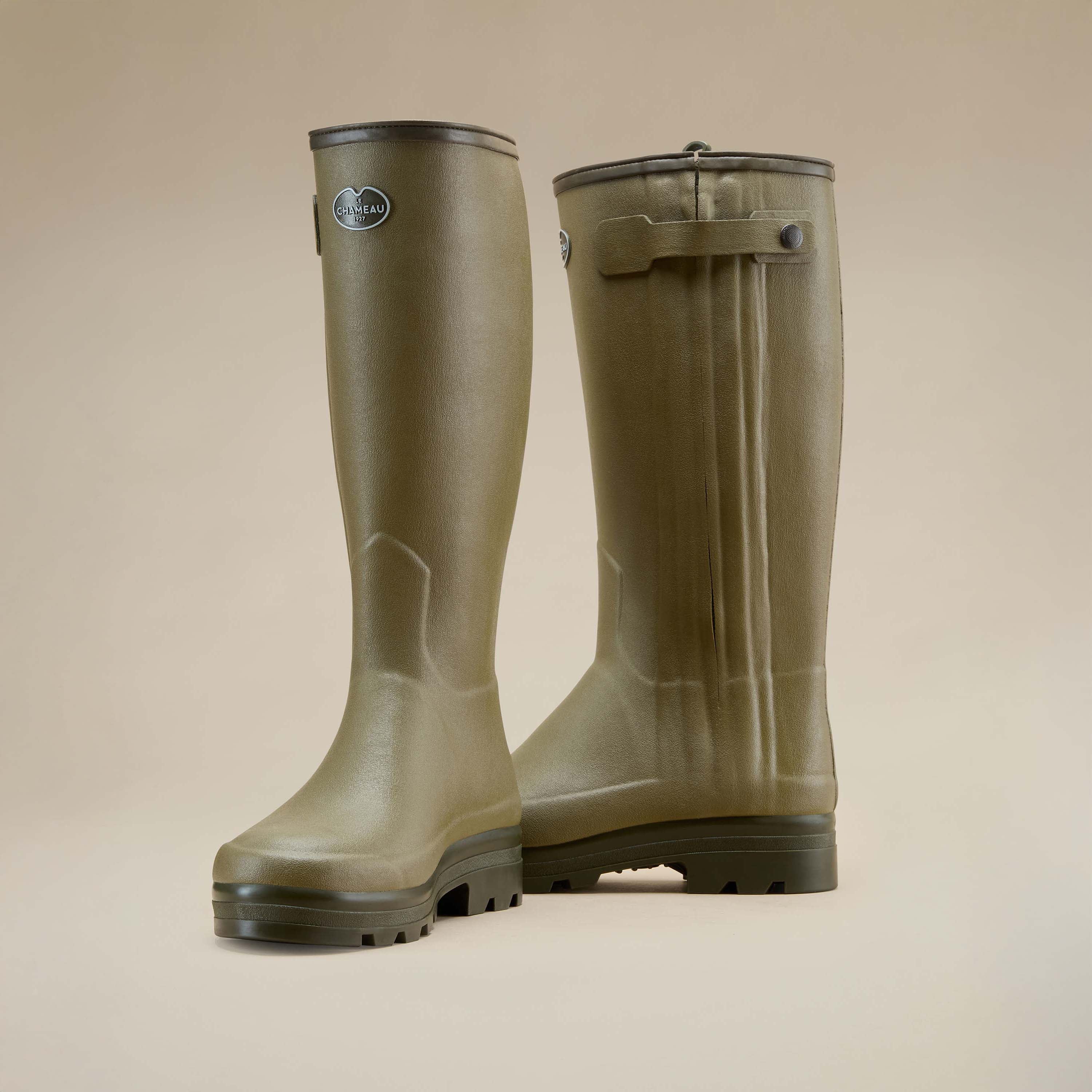 Men's Chasseur Neoprene Lined Wellington Boot Green | Le Chameau