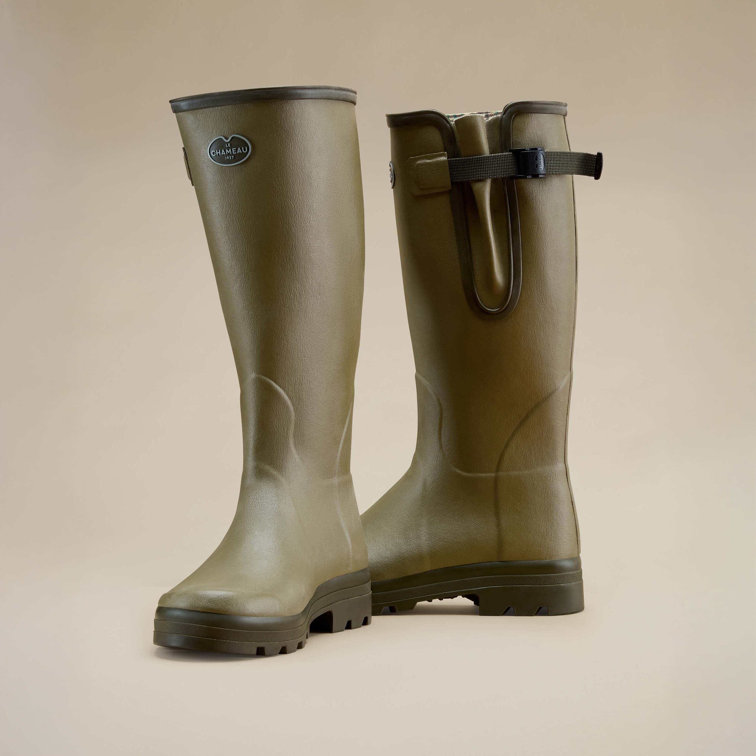 Men's Vierzon Jersey Lined Wellington Boot Green | Le Chameau