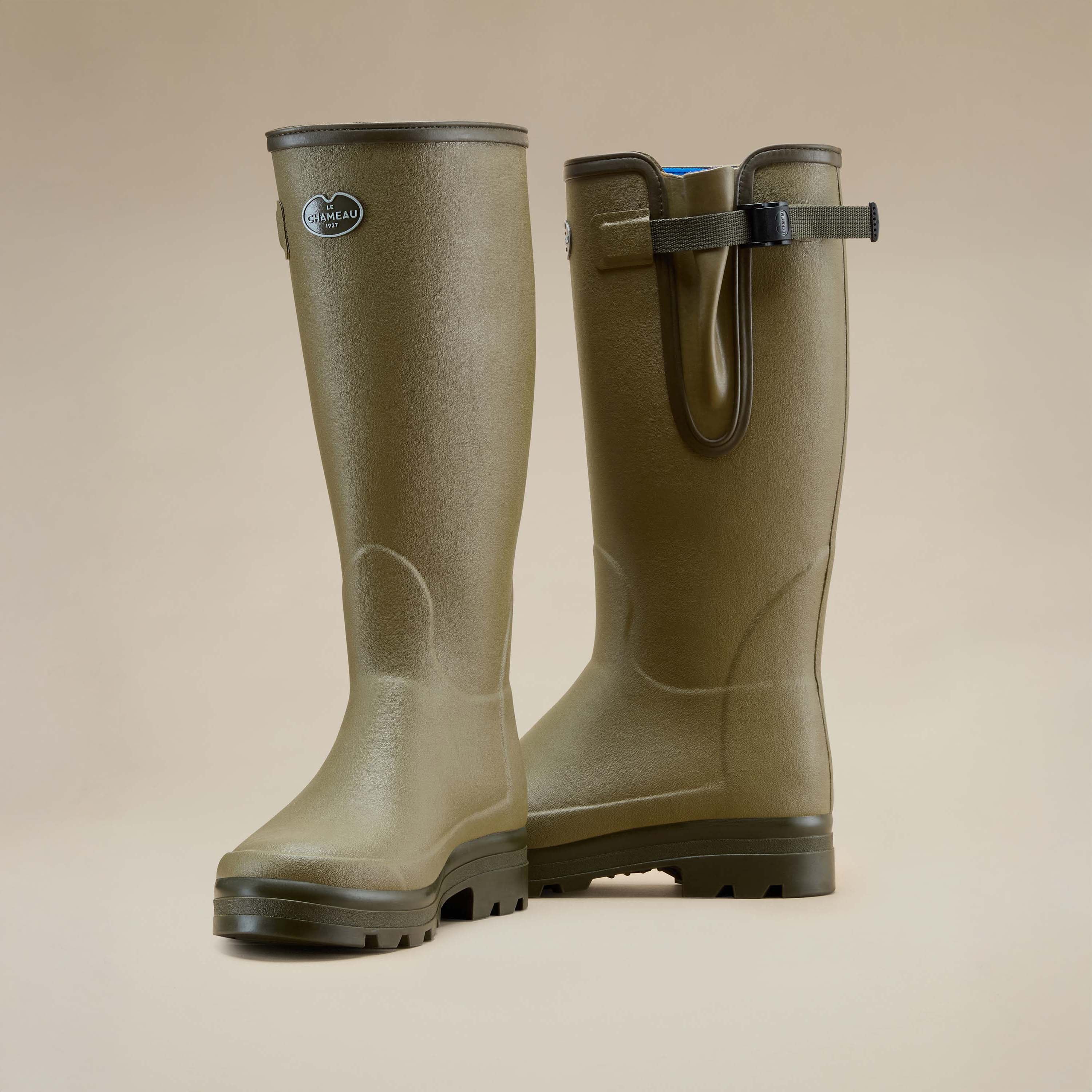 Men's Vierzonord Neoprene Lined Wellington Boot Iconic Green | Le