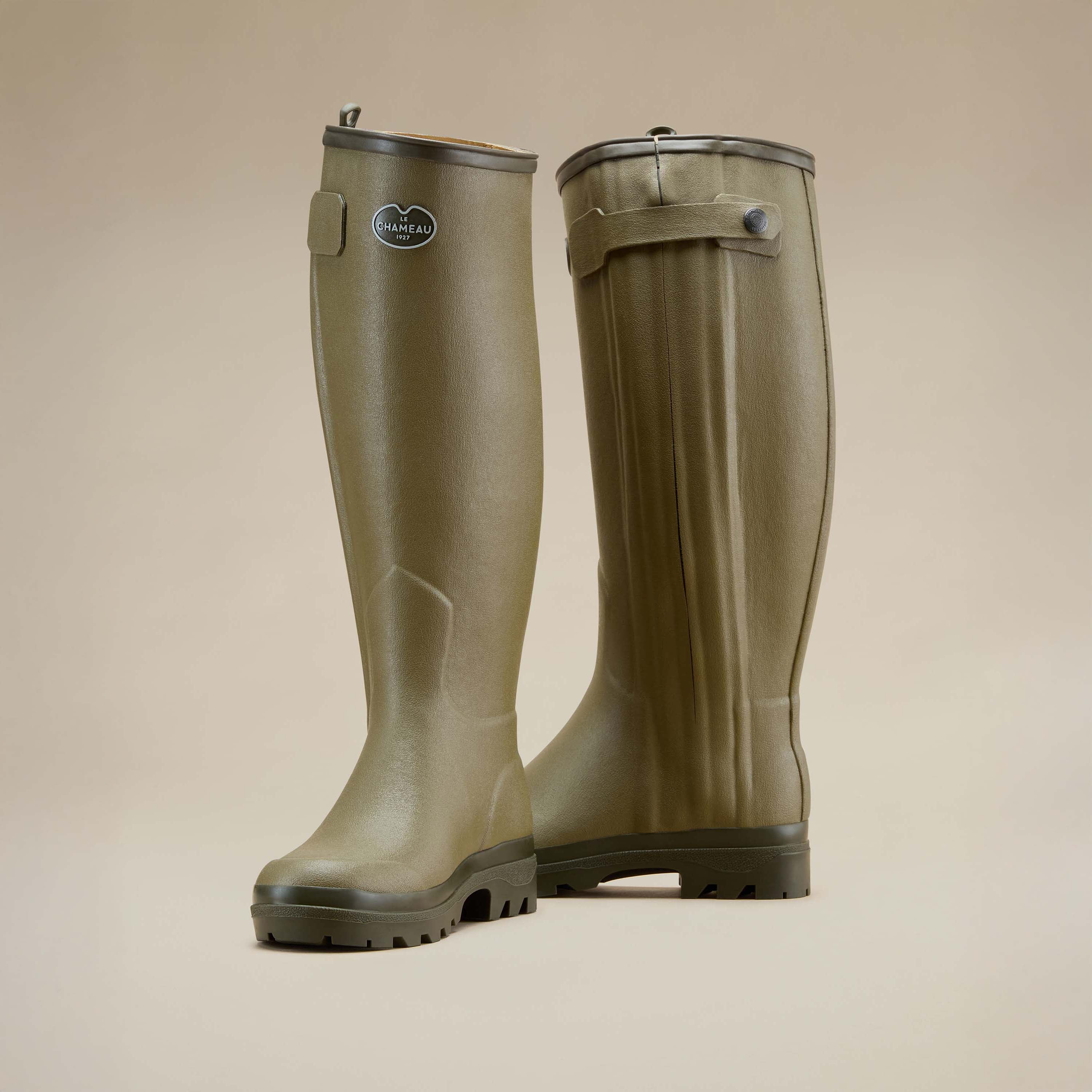 Chasseur Damen-Gummistiefel mit Lederfutter - Vert Vierzon