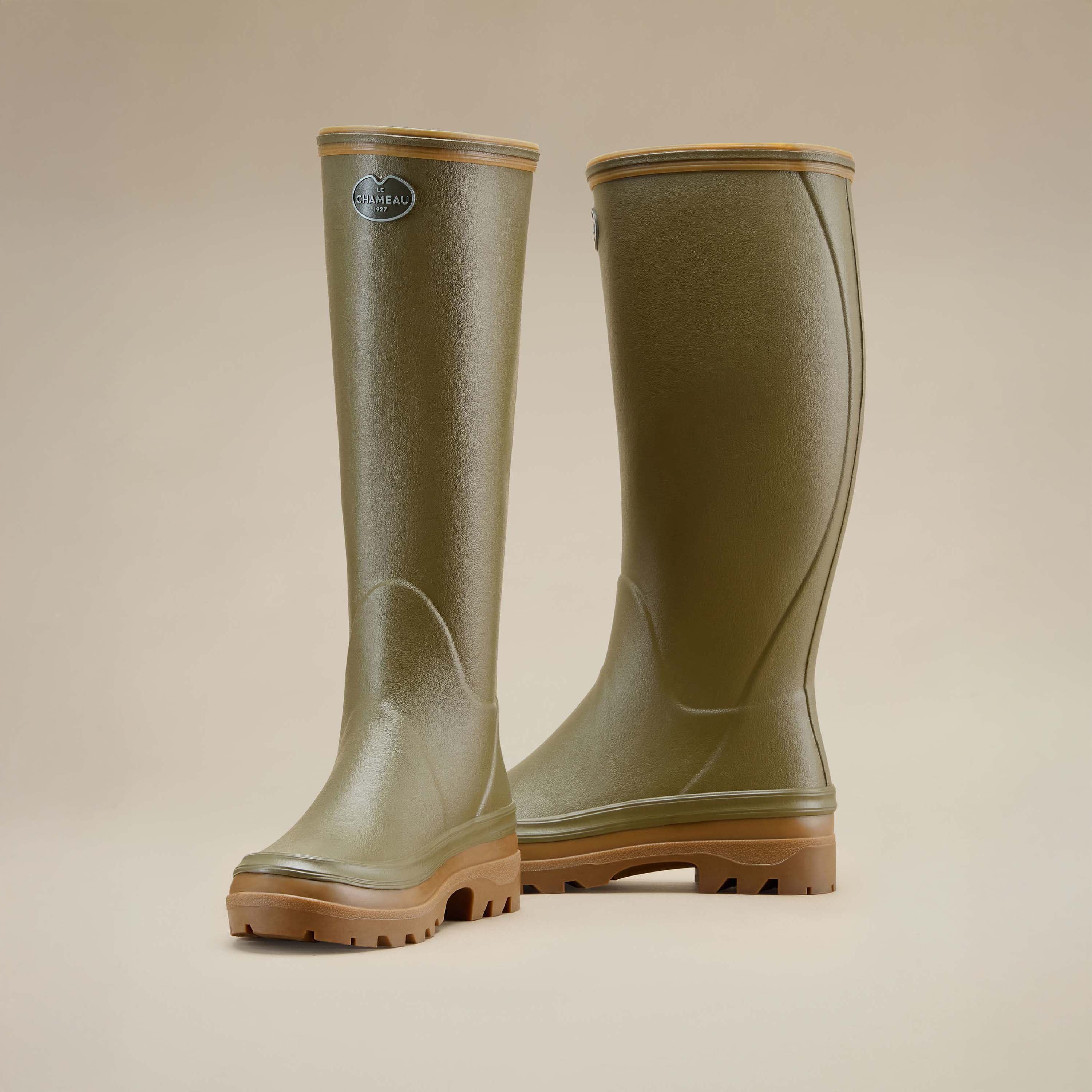 Giverny Damen-Gummistiefel mit Jerseyfutter - Vert Vierzon