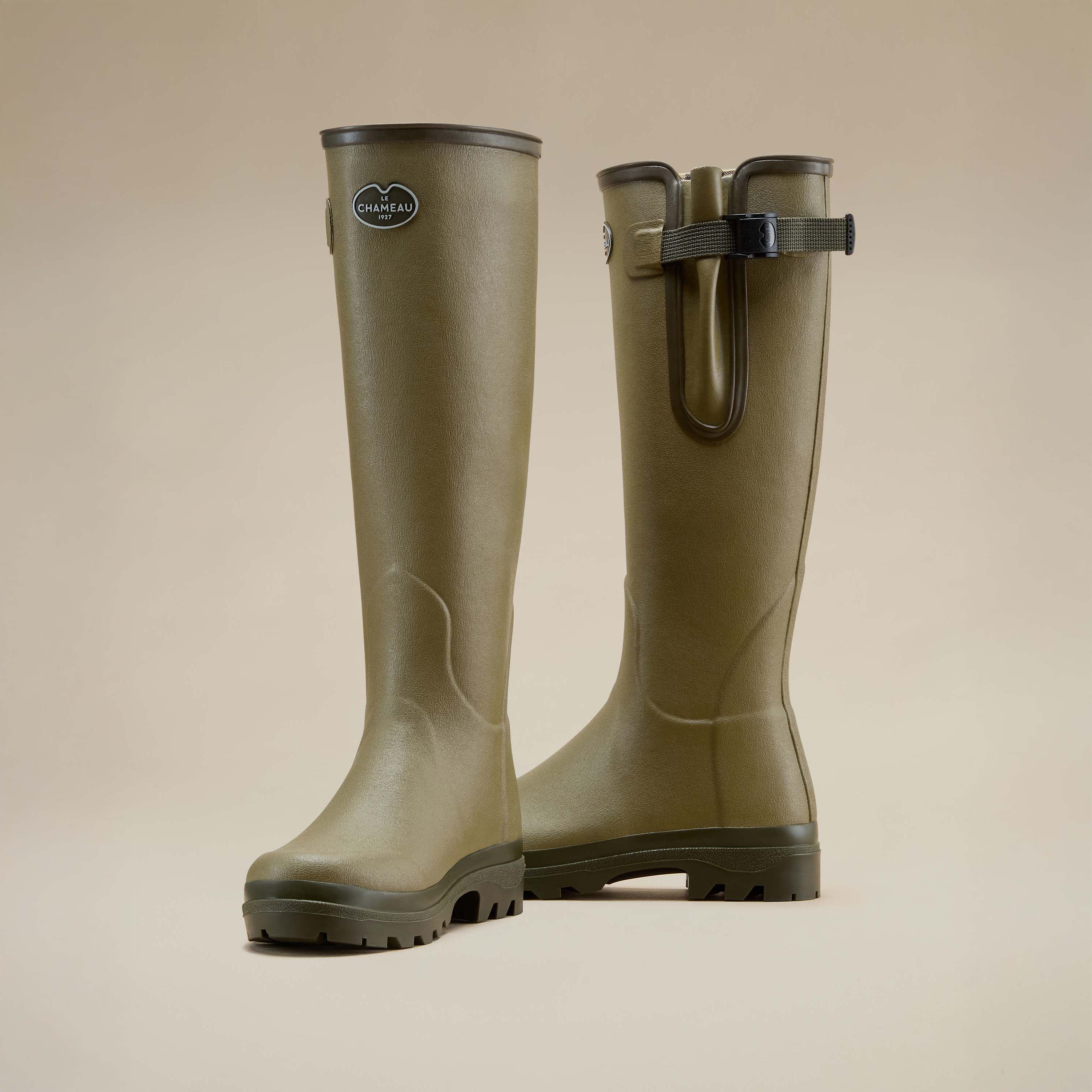 Women's Vierzon Jersey Lined Wellington Boot Green | Le Chameau