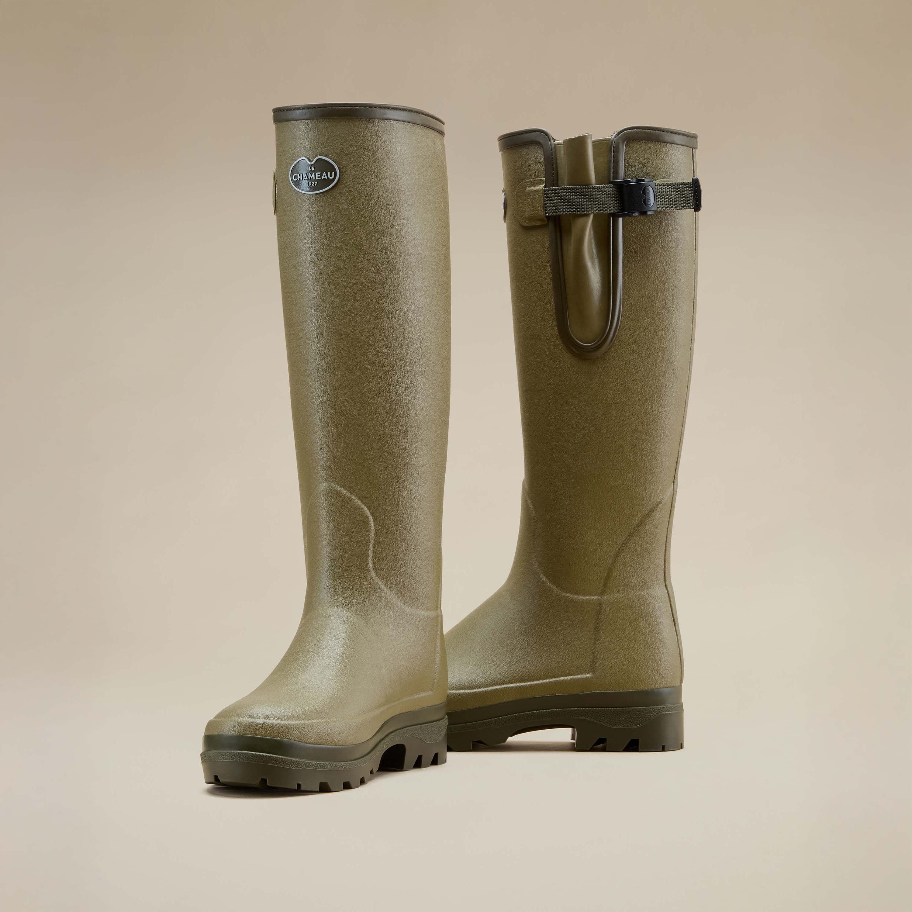 【296】レディース　レイン　ラバーブーツLE CHAMEAU ３８ 296】レディース レイン ラバーブーツLE CHAMEAU 38 296】レディース