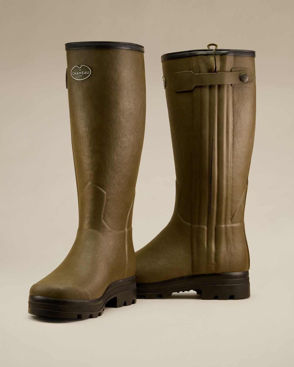 Men's Chasseur Wool Lined Wellington Boot - Chameau Green