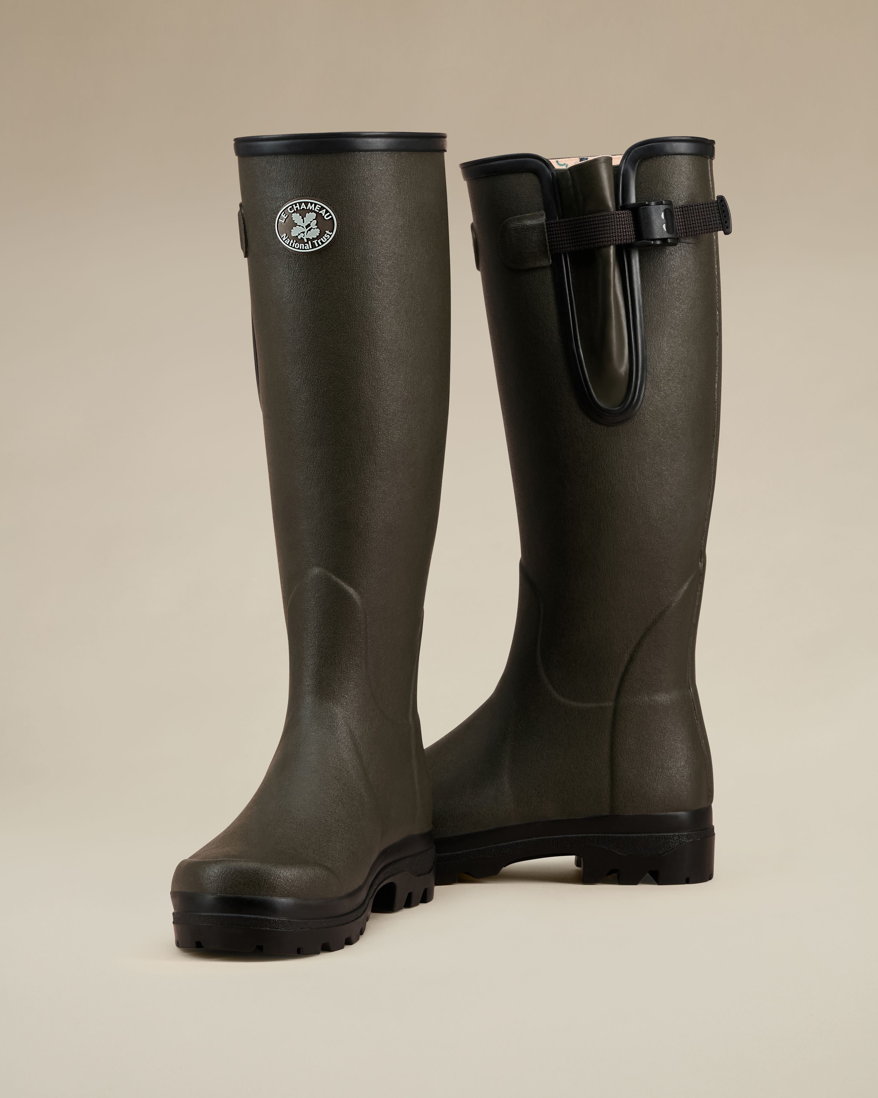Women's National Trust Vierzon Jersey Lined Wellington Boot - Oak Green