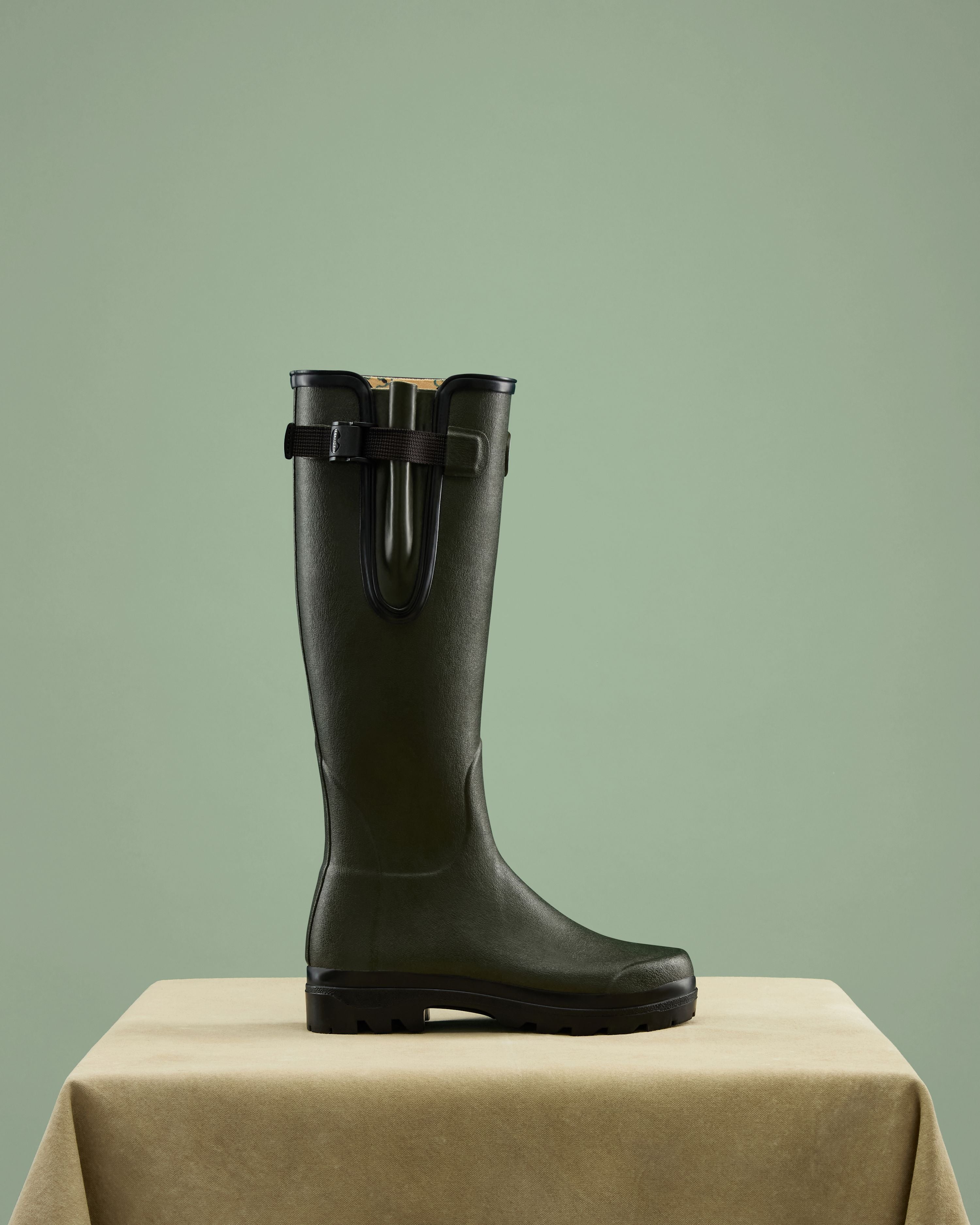 Women's National Trust Vierzon Jersey Lined Wellington Boot - Oak Green