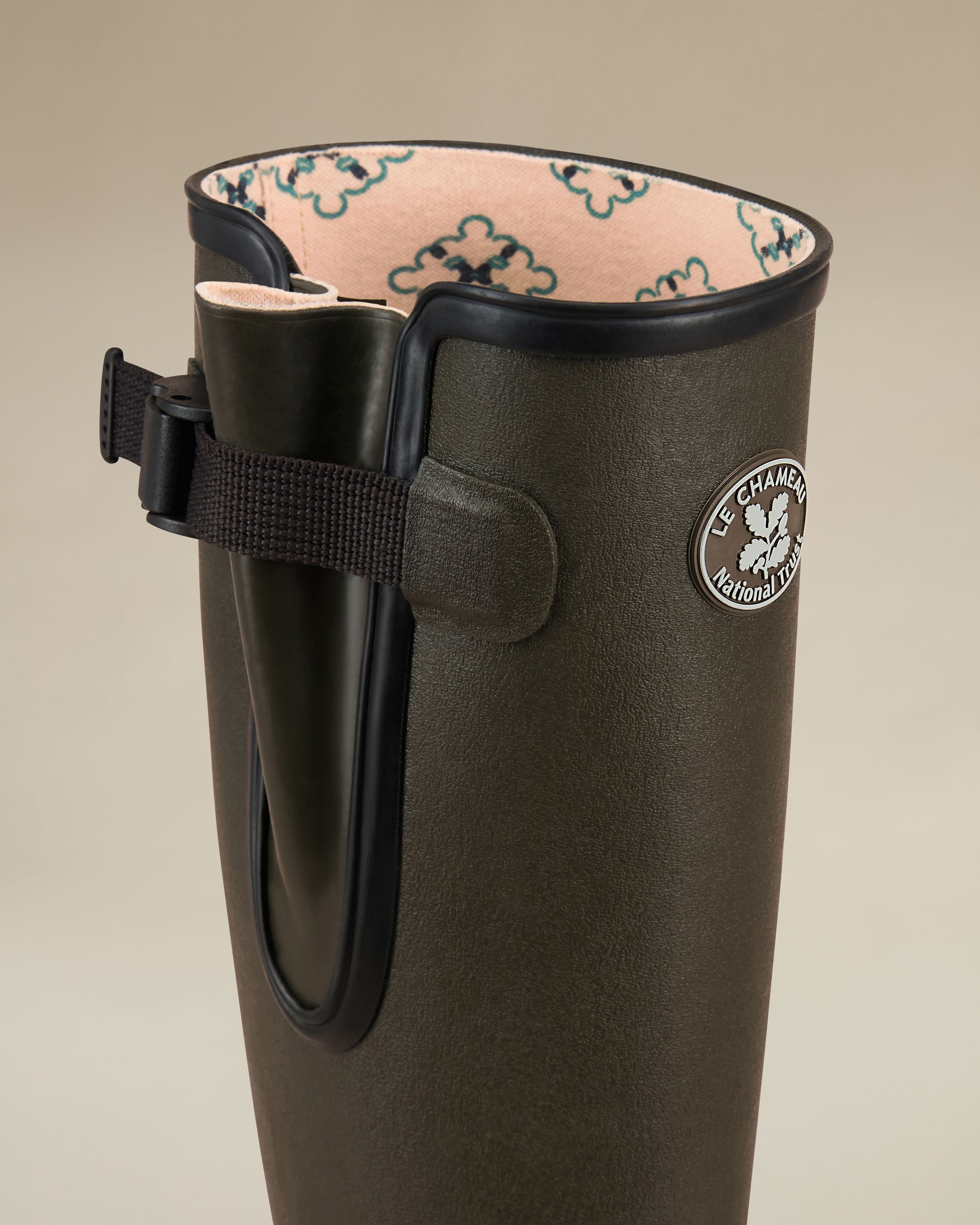 Women's National Trust Vierzon Jersey Lined Wellington Boot - Oak Green