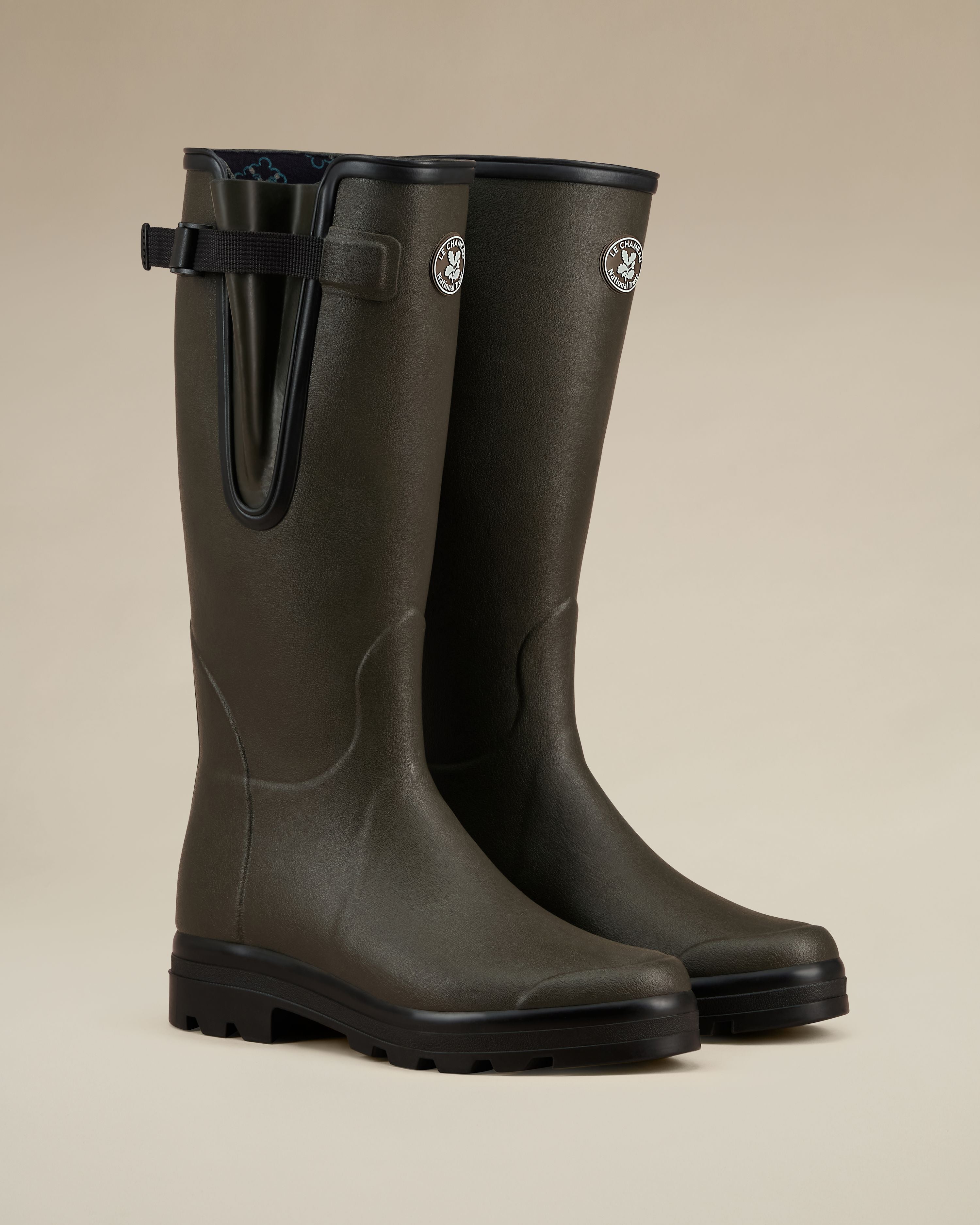 Men's National Trust Vierzon Jersey Lined Wellington Boot - Oak Green