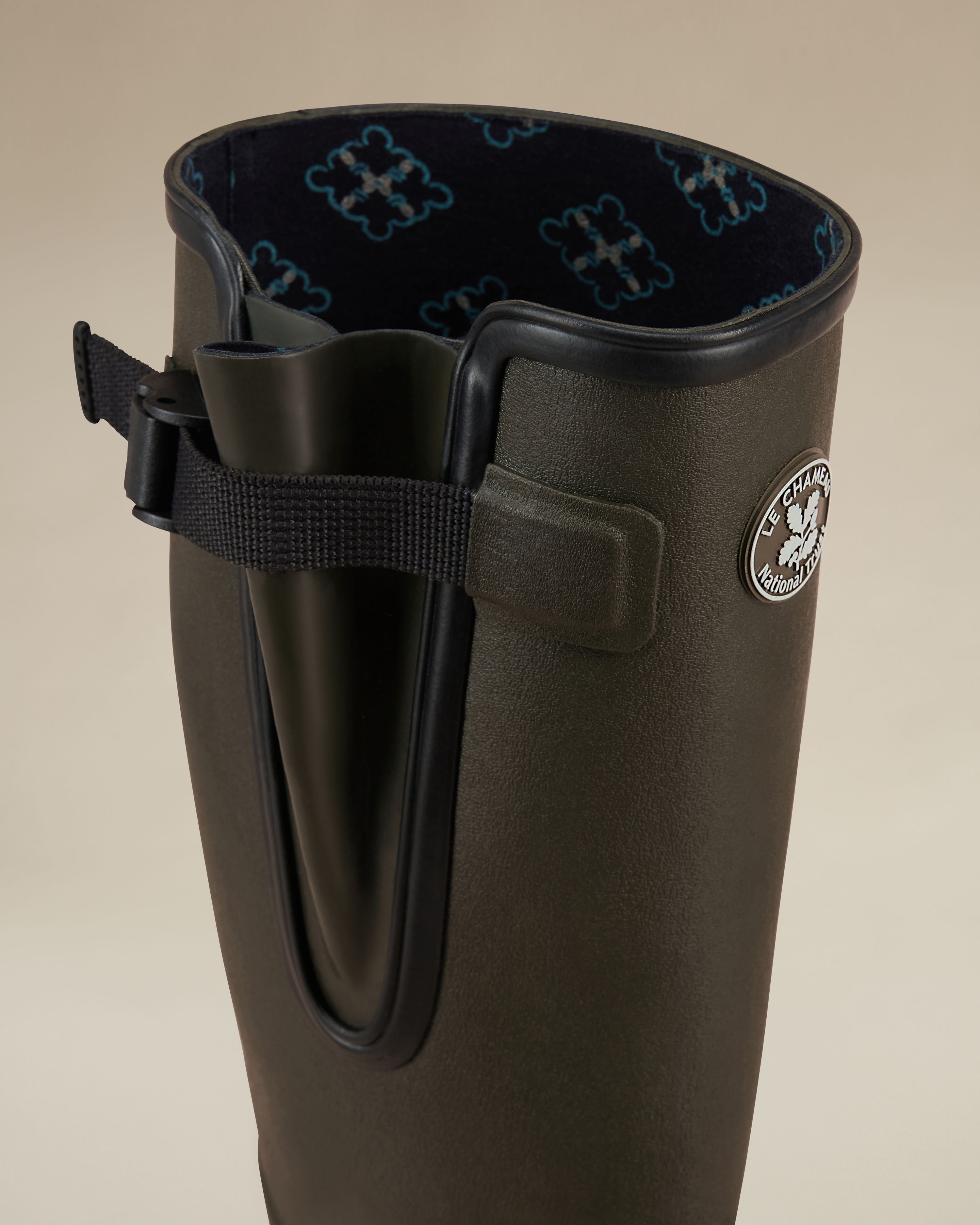 Men's National Trust Vierzon Jersey Lined Wellington Boot - Oak Green
