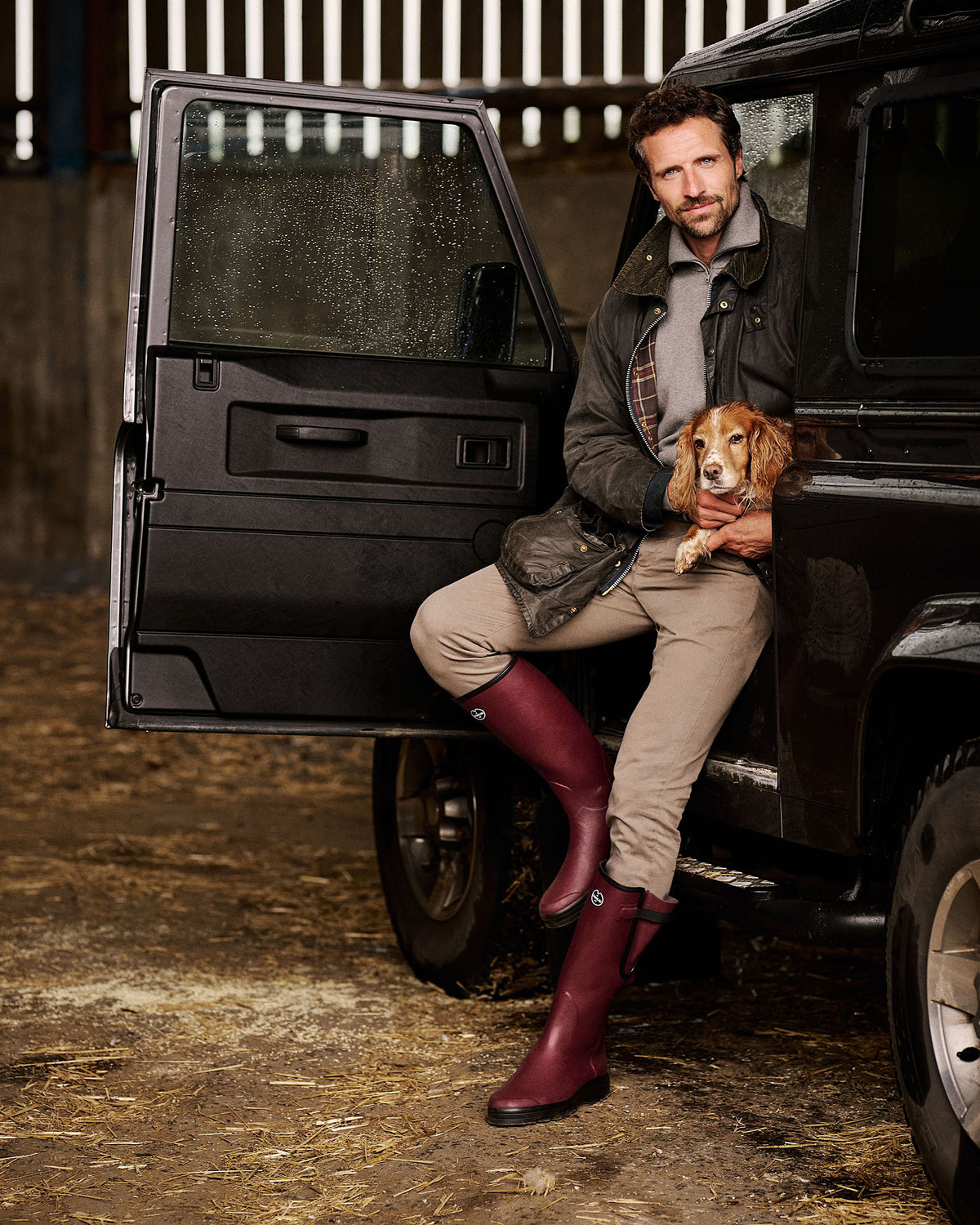 Men's Vierzonord Neoprene Lined Wellington Boot - Oxblood