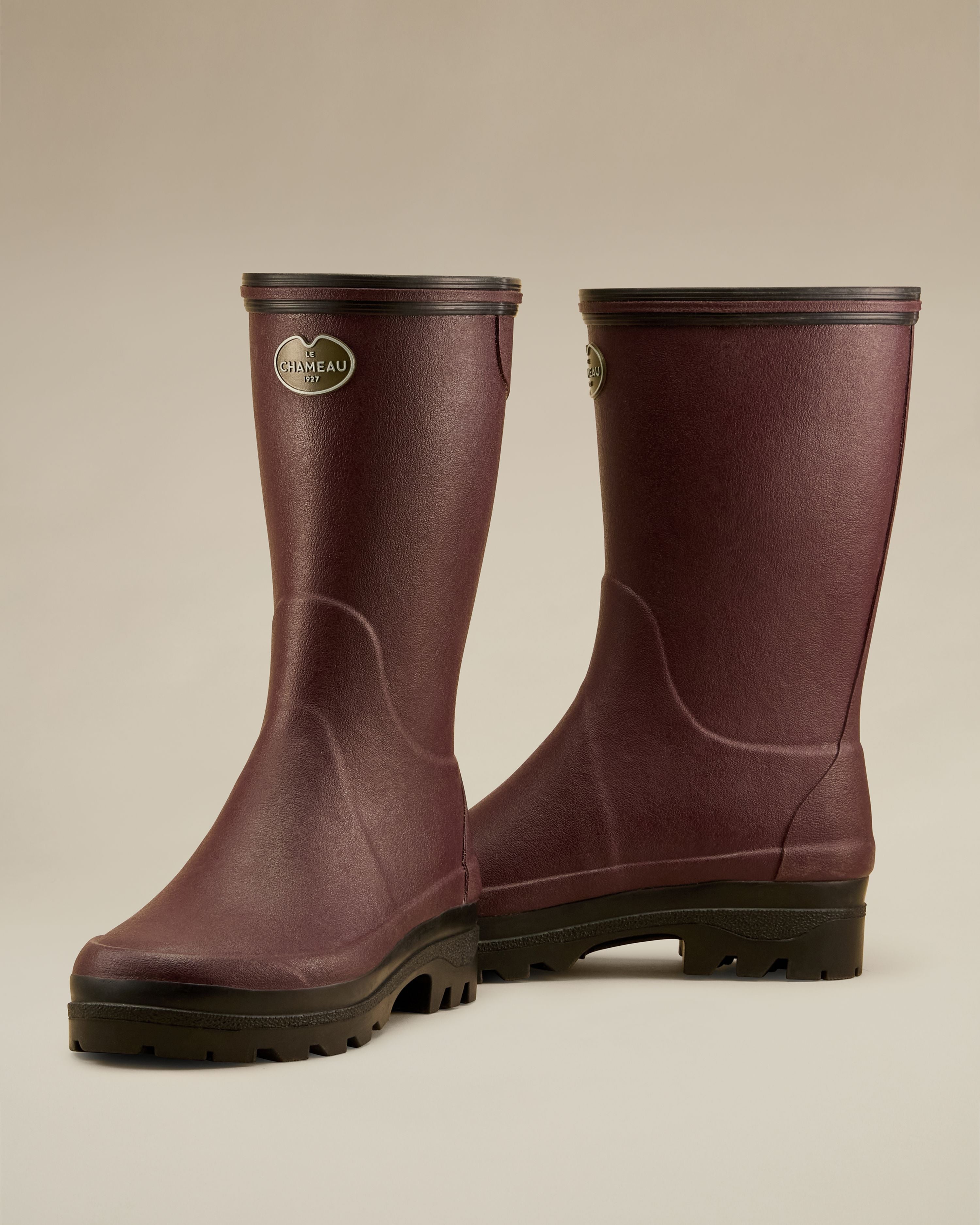 Giverny Damen-Gummistiefel mit Jerseyfutter - Kurzmodell - Cherry