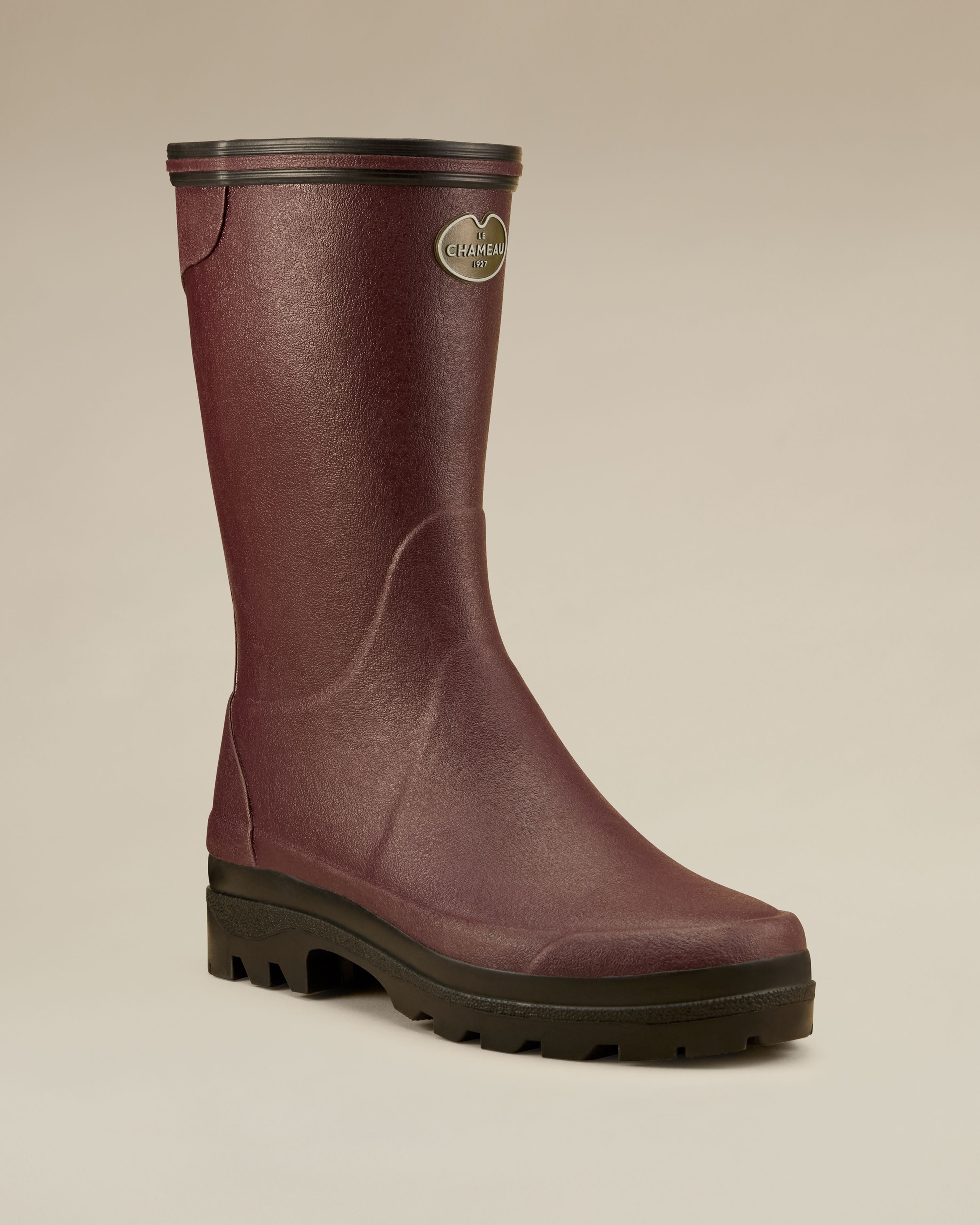 Giverny Damen-Gummistiefel mit Jerseyfutter - Kurzmodell - Cherry