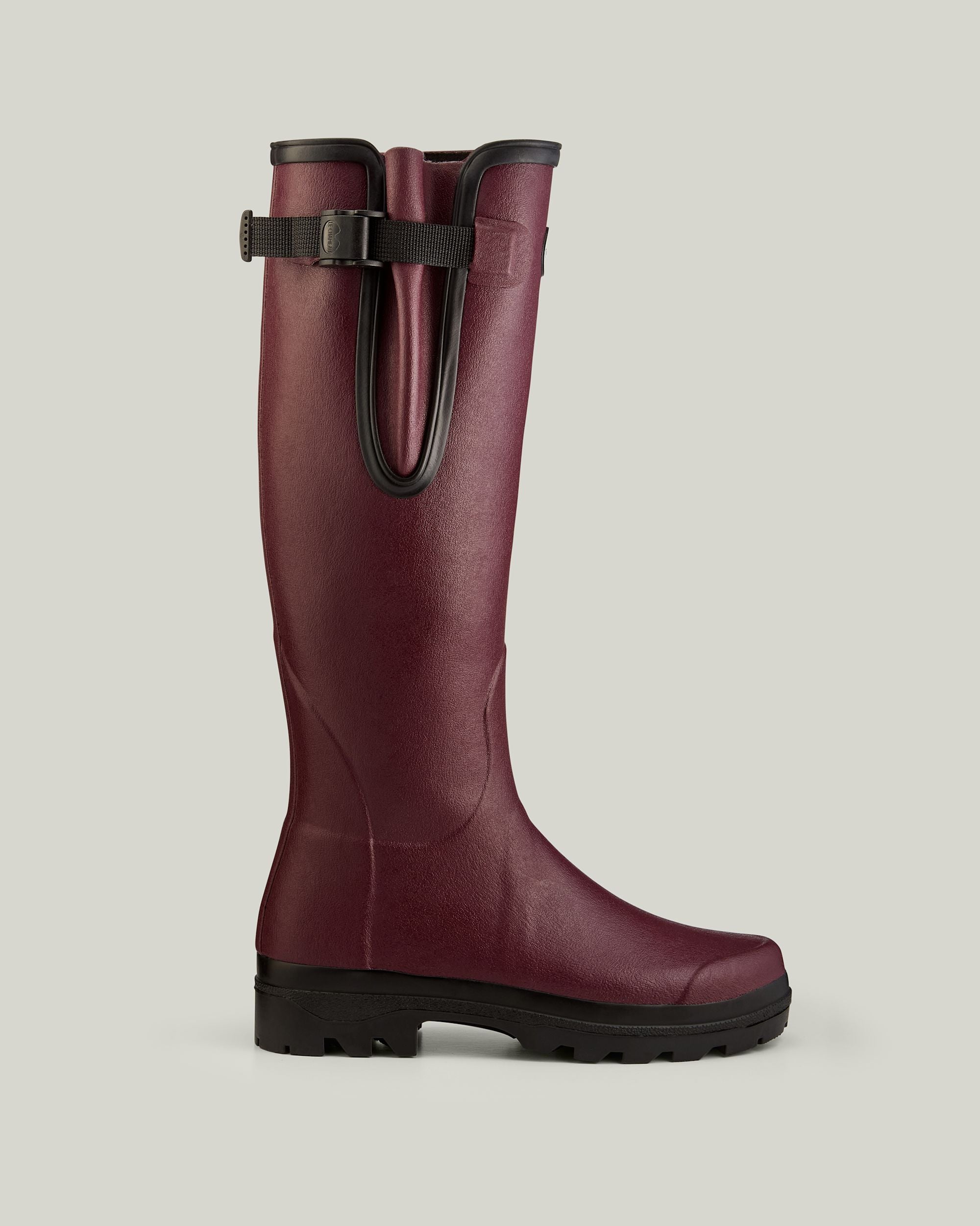Women's Vierzon Jersey Lined Wellington Boot Oxblood | Le Chameau