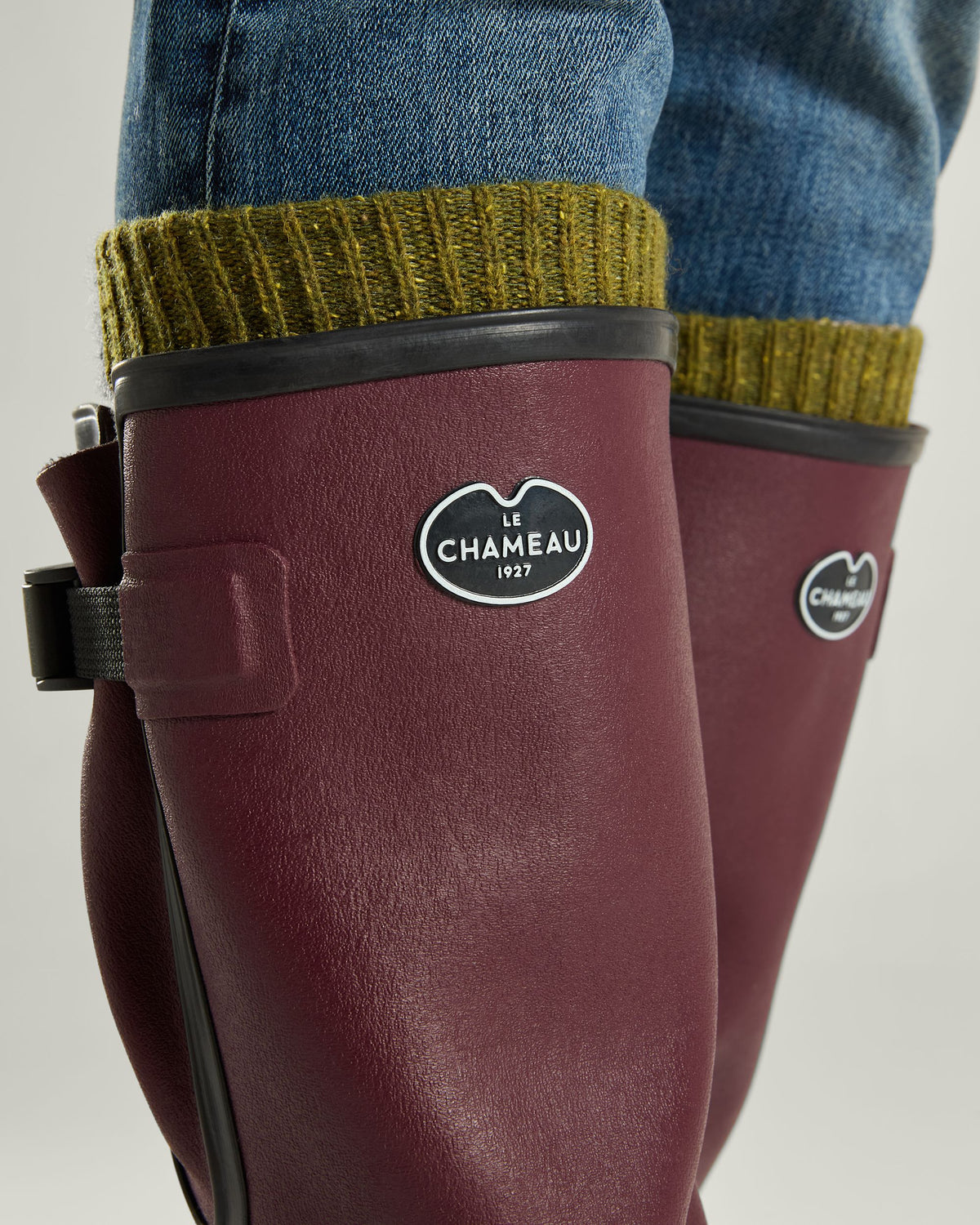 Men's Vierzon Jersey Lined Wellington Boot - Oxblood