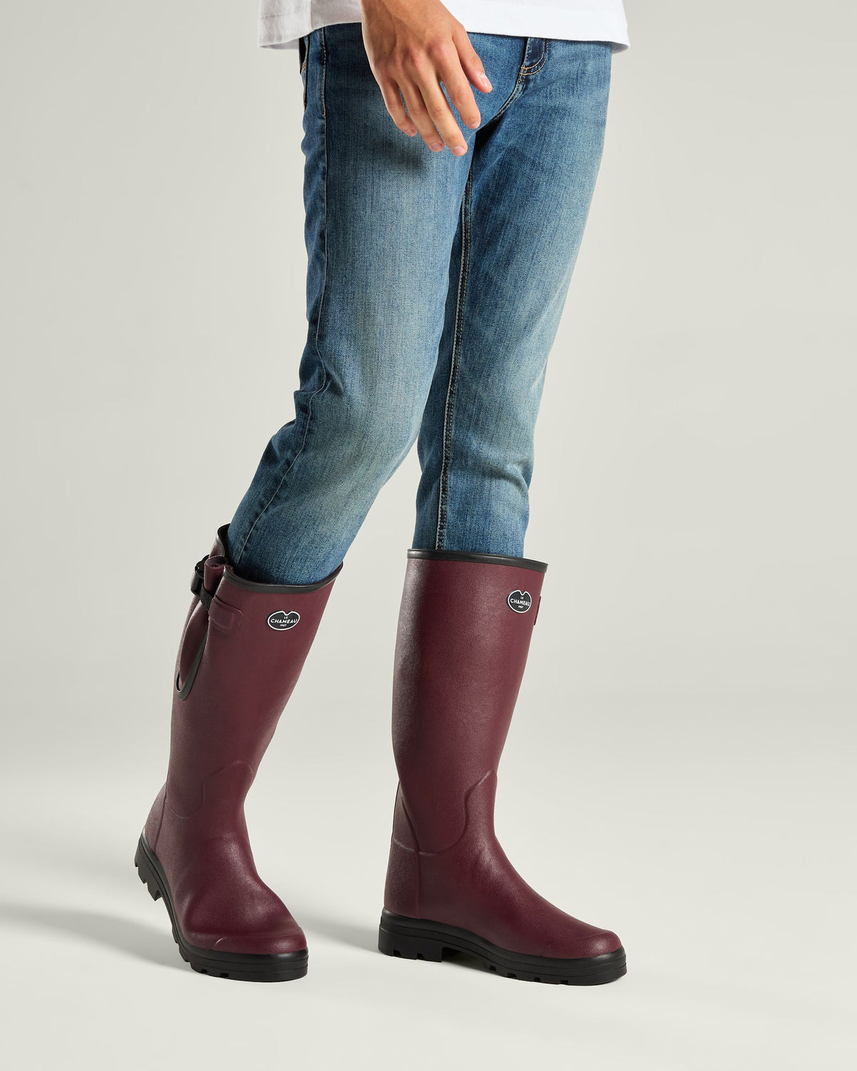 Men's Vierzon Jersey Lined Wellington Boot - Oxblood