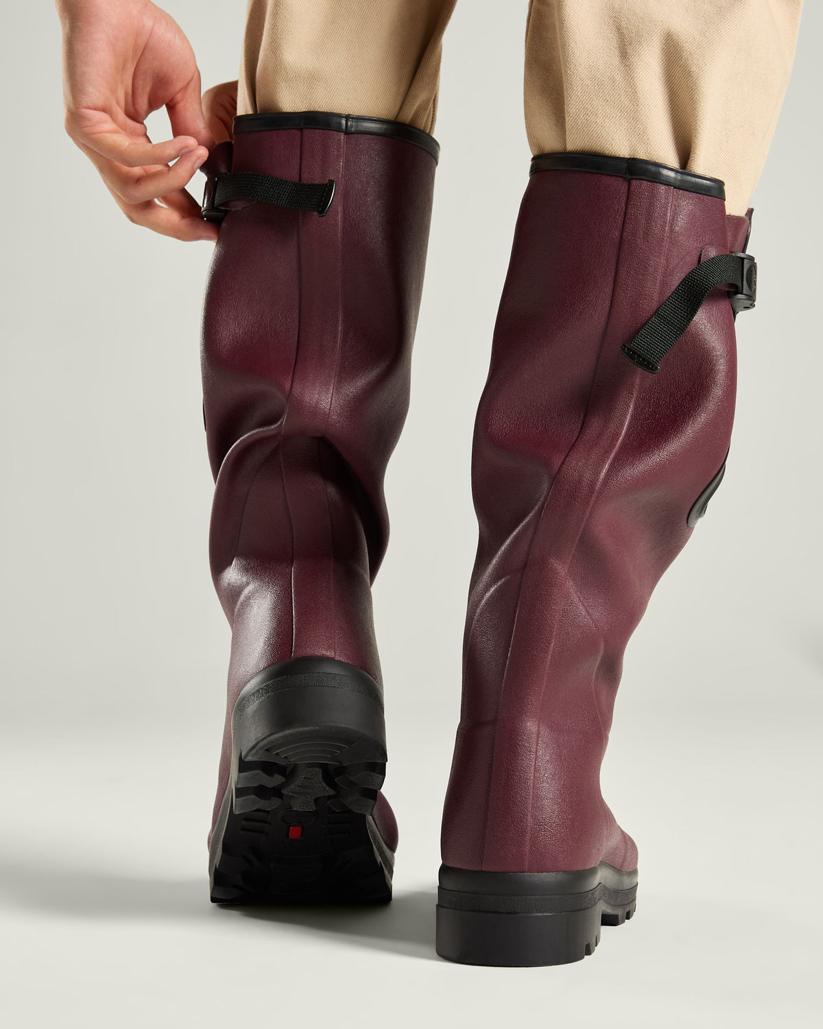 Men's Vierzon Jersey Lined Wellington Boot - Oxblood