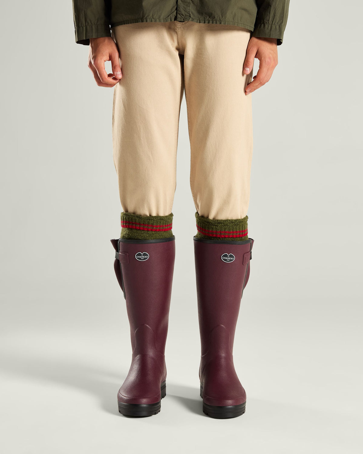 Vierzonord Herren-Gummistiefel mit Neoprenfutter - Vert Vierzon