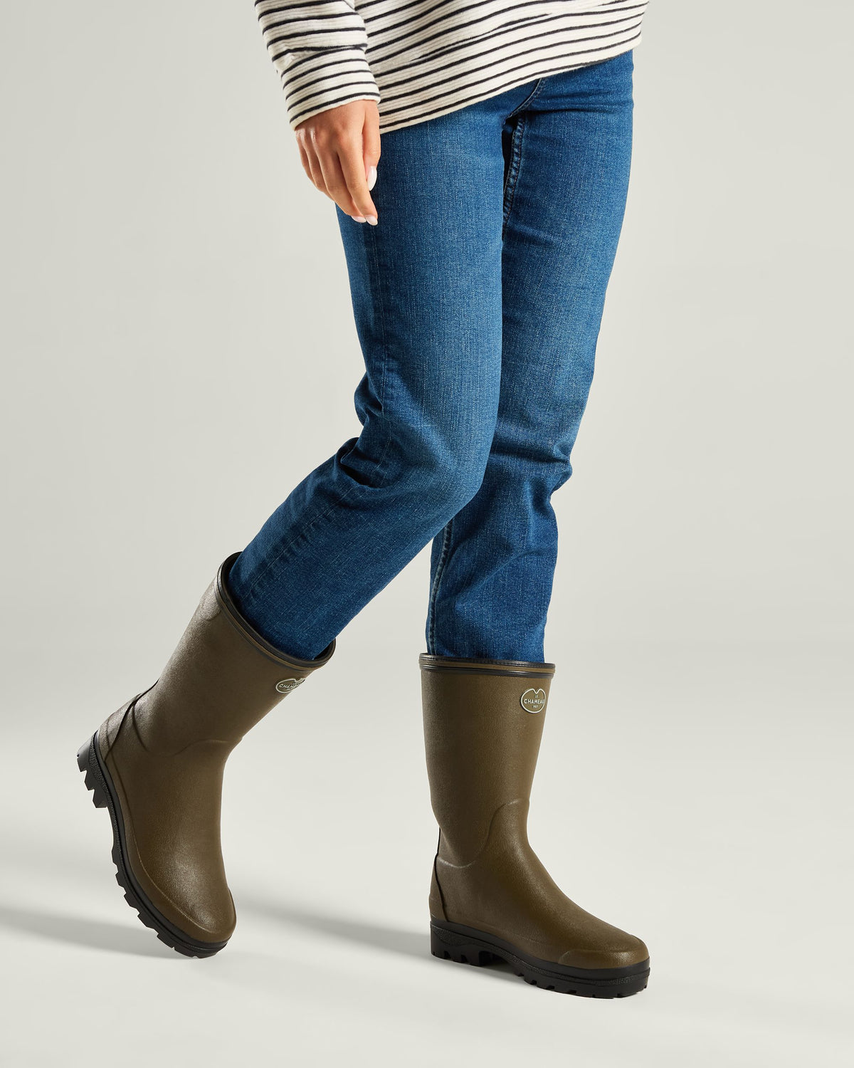 Giverny Bottillon Damen-Gummistiefel mit Neoprenfutter - Vert Chameau