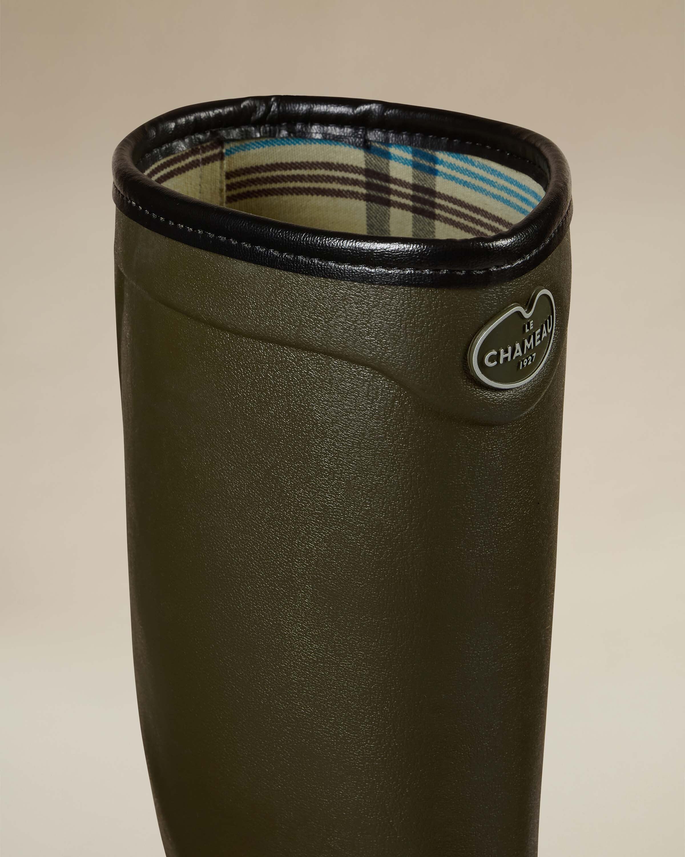 Men's Country Cross Jersey Lined Wellington Boot - Chameau Green