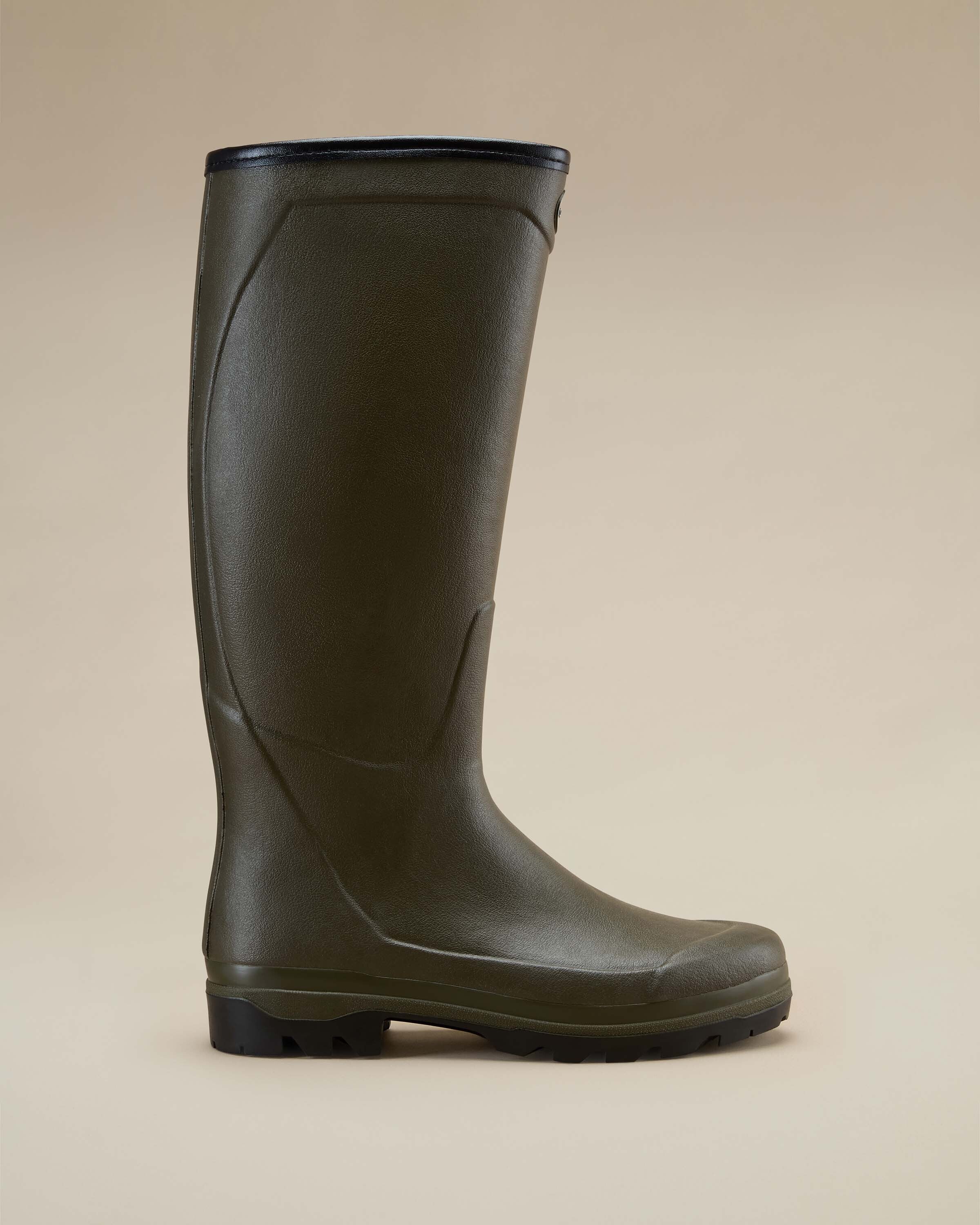 Men's Country Cross Jersey Lined Wellington Boot - Chameau Green