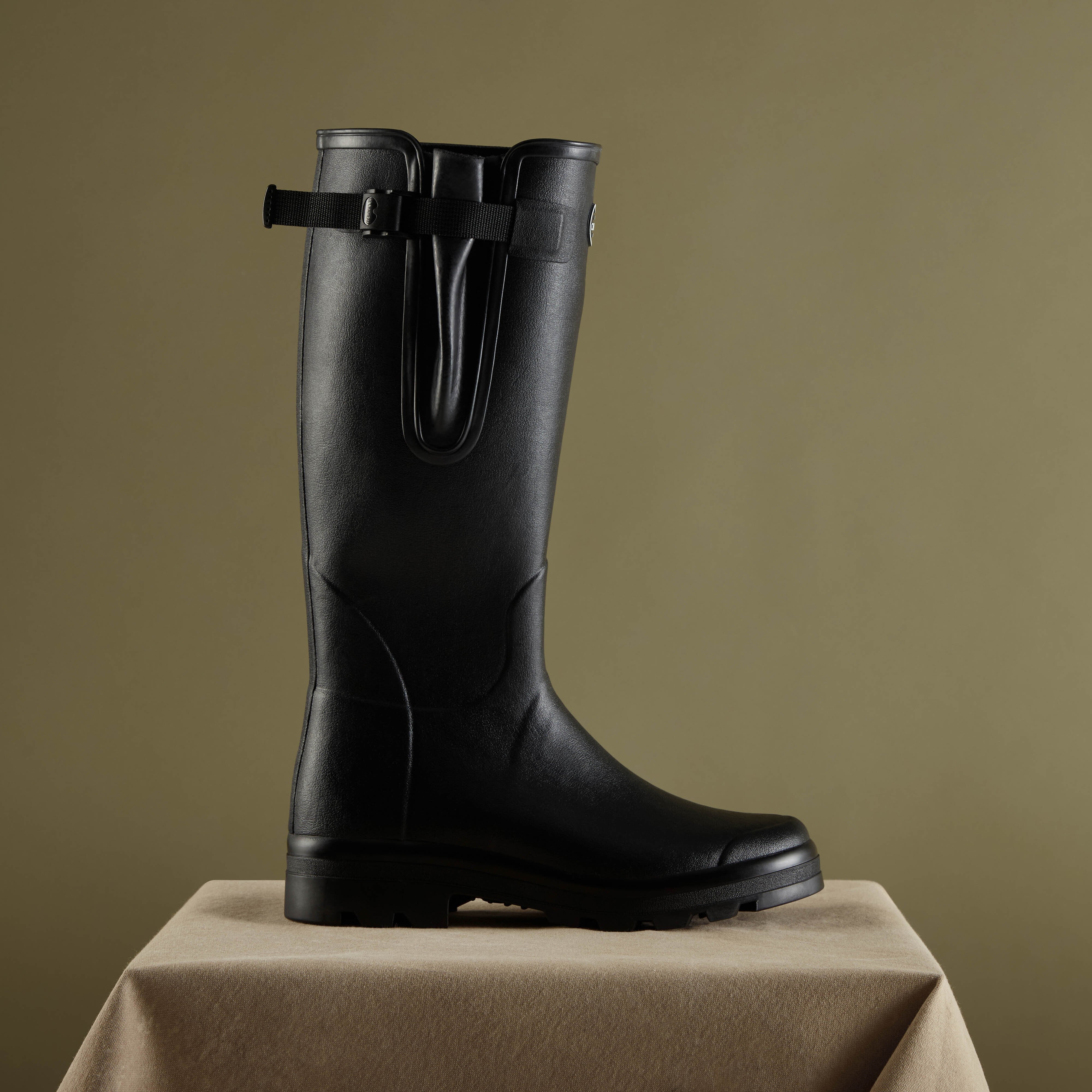 Vierzon Herren-Gummistiefel mit Jerseyfutter - Noir