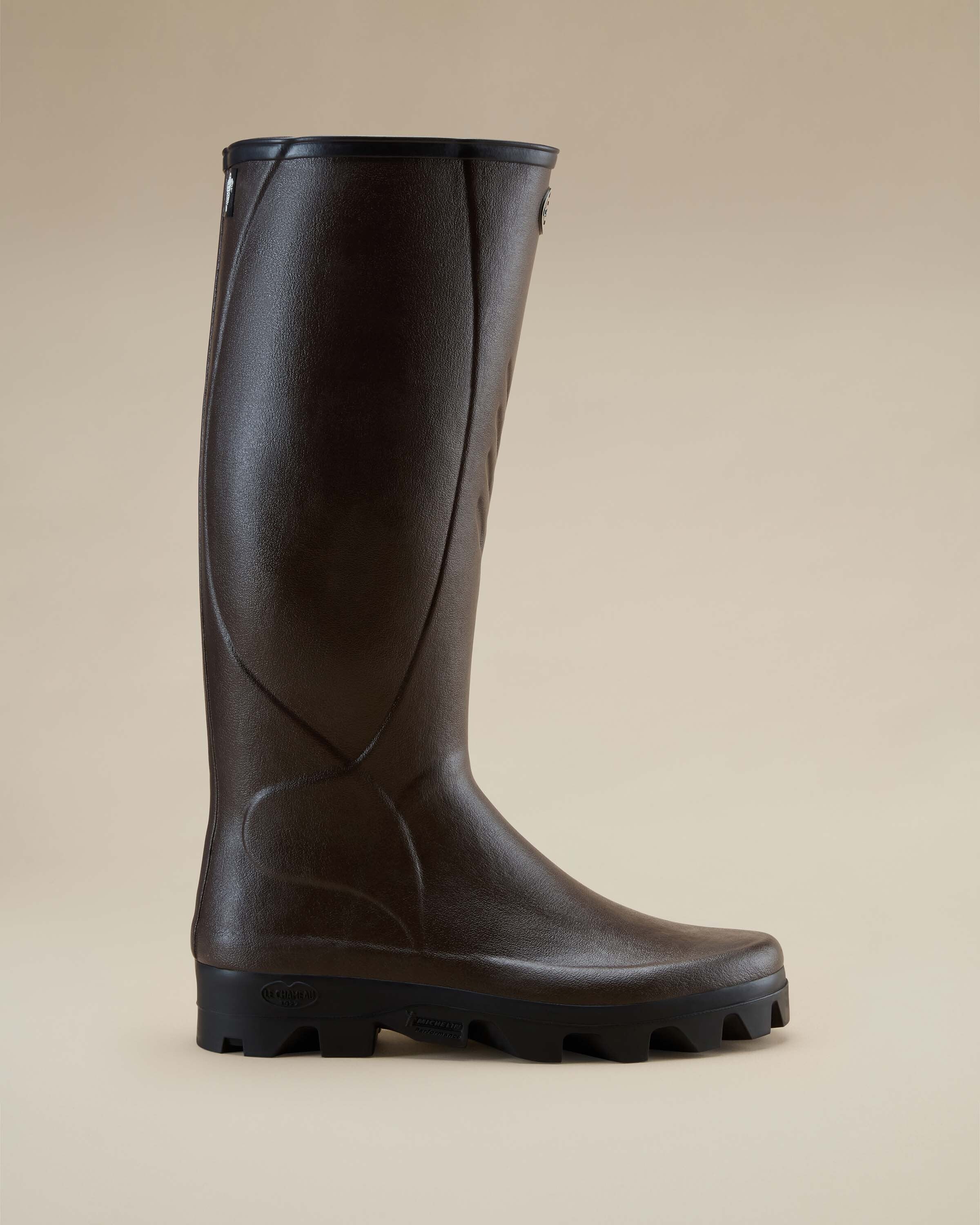 Men's Cérès Jersey Lined Wellington Boot Brown | Le Chameau