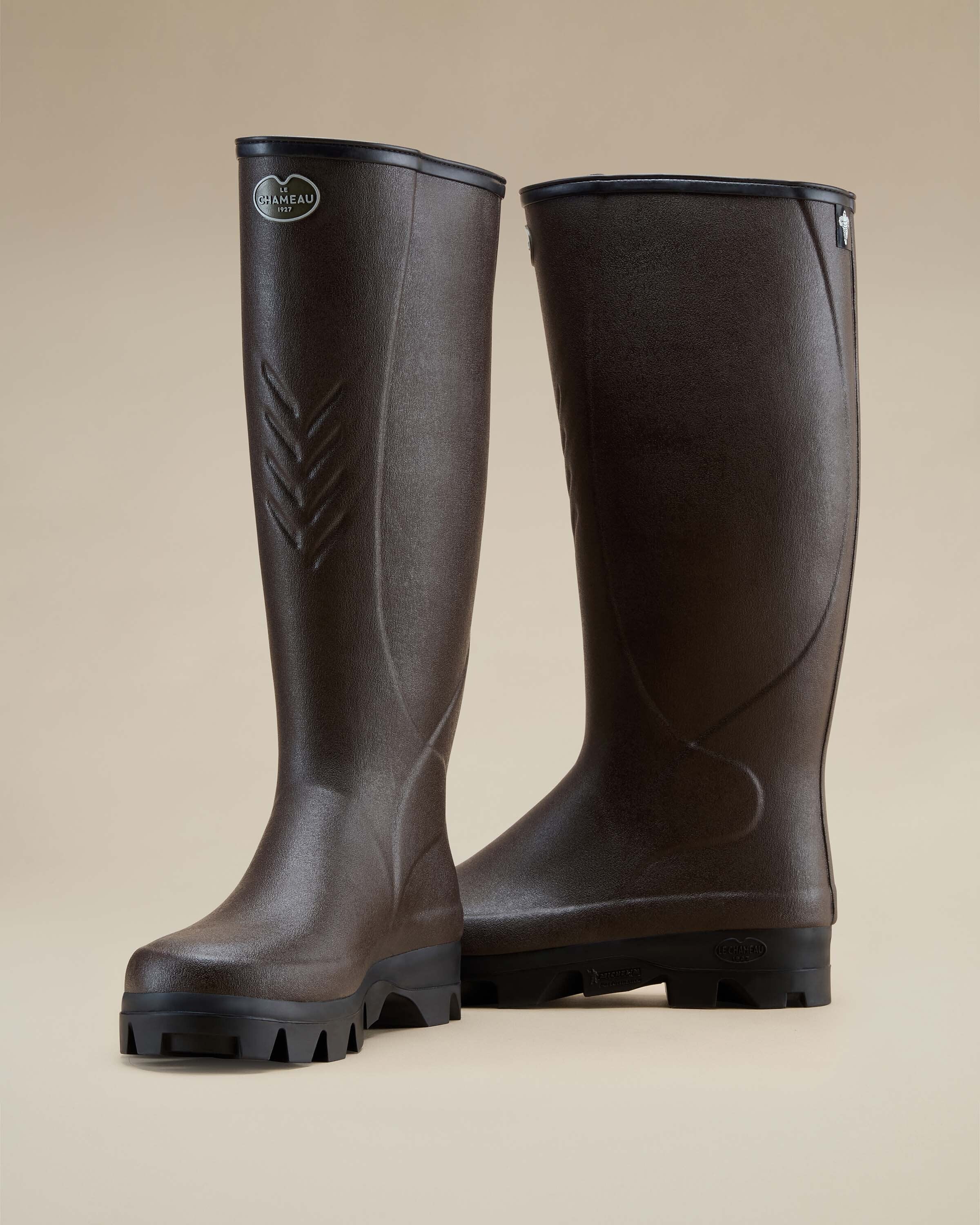 Bottes Cérès pour hommes doublées néoprène - Marron foncé