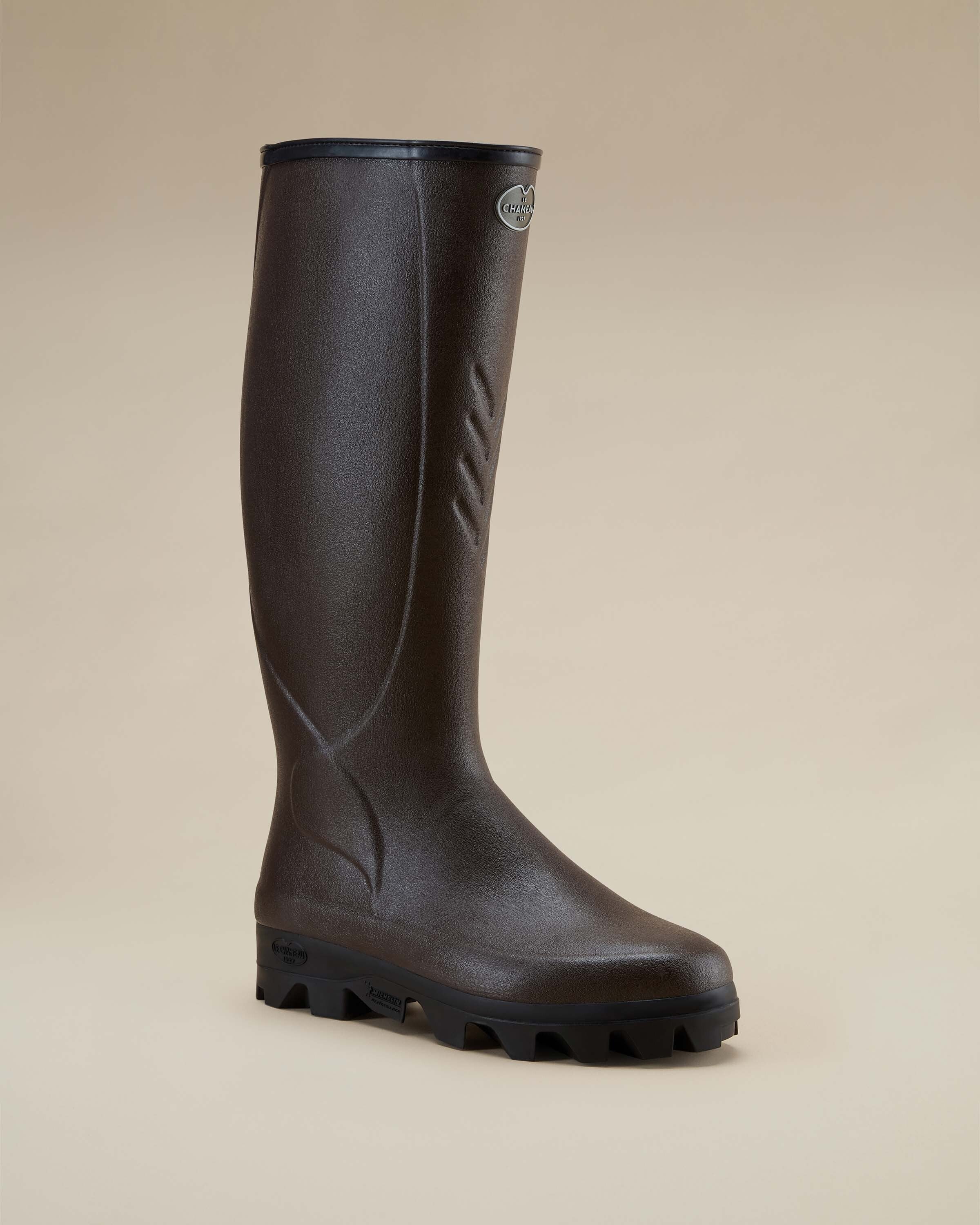 Men's Cérès Neoprene Lined Wellington Boot Brown | Le Chameau