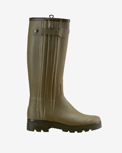 Le Chameau olive textured boots Size 10 LE CHAMEAU CHASSEUR LEATHER LINED MEN main image 4