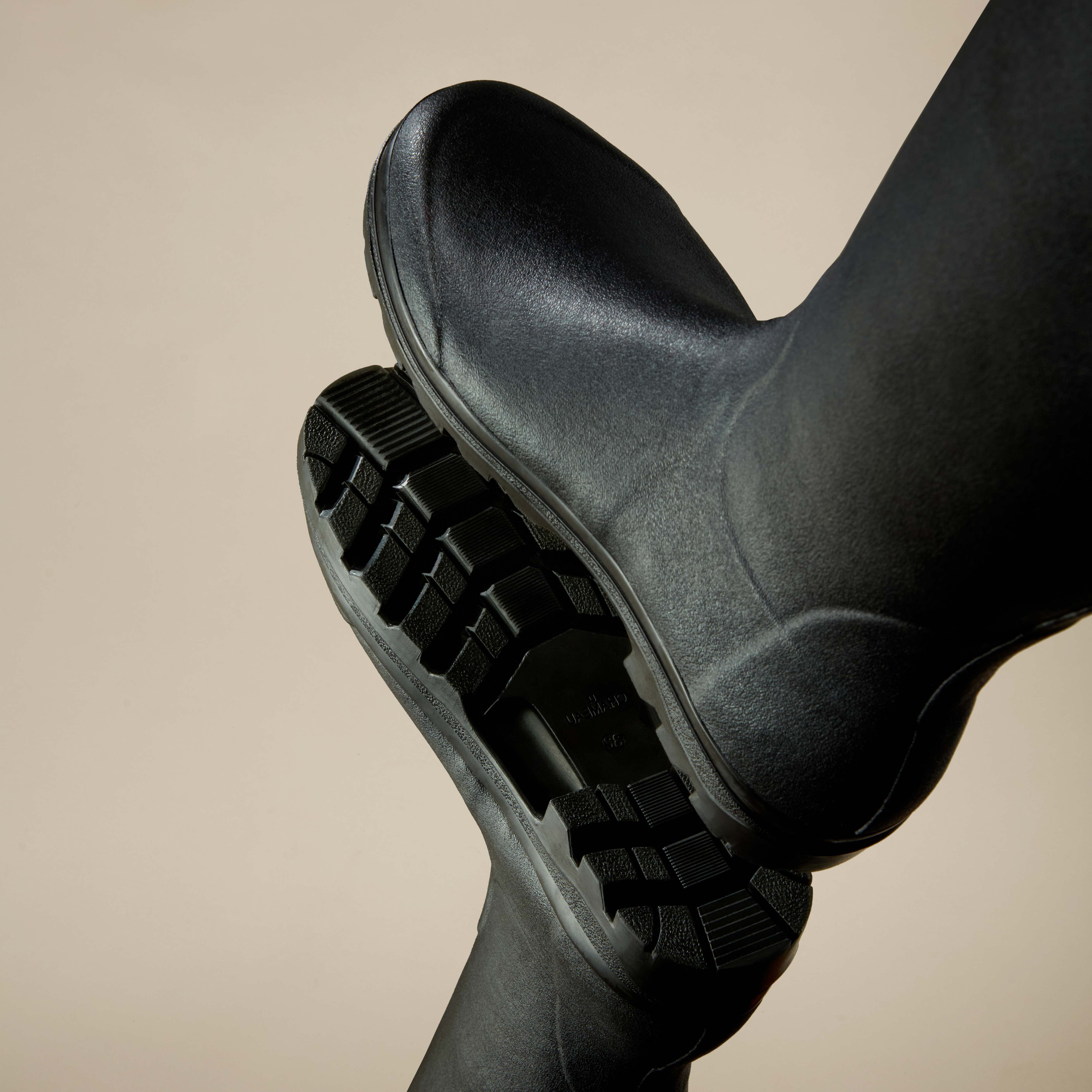 Women's Chasseur Leather Lined Wellington Boot Bundle - Black
