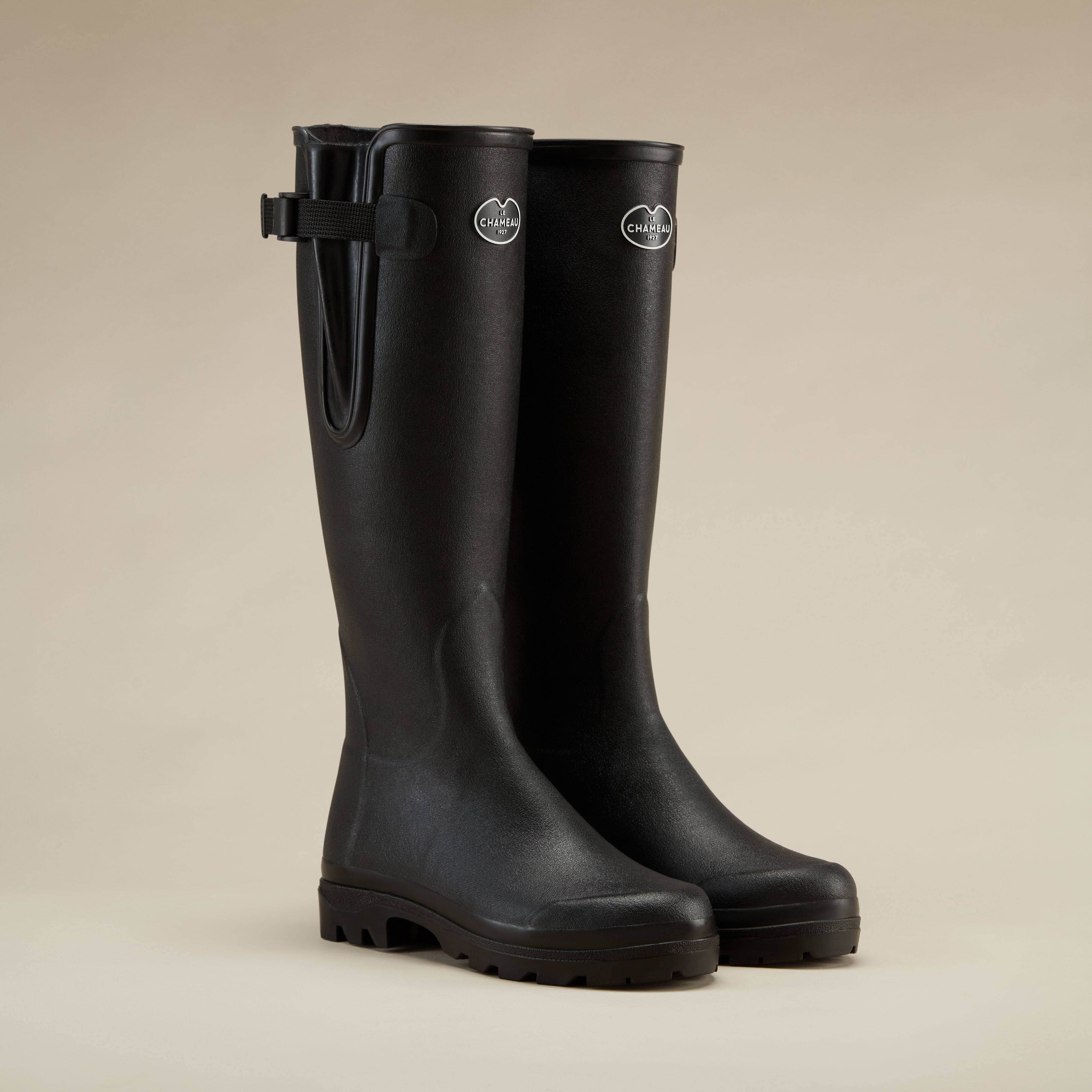 Women's Vierzon Jersey Lined Wellington Boot - Black