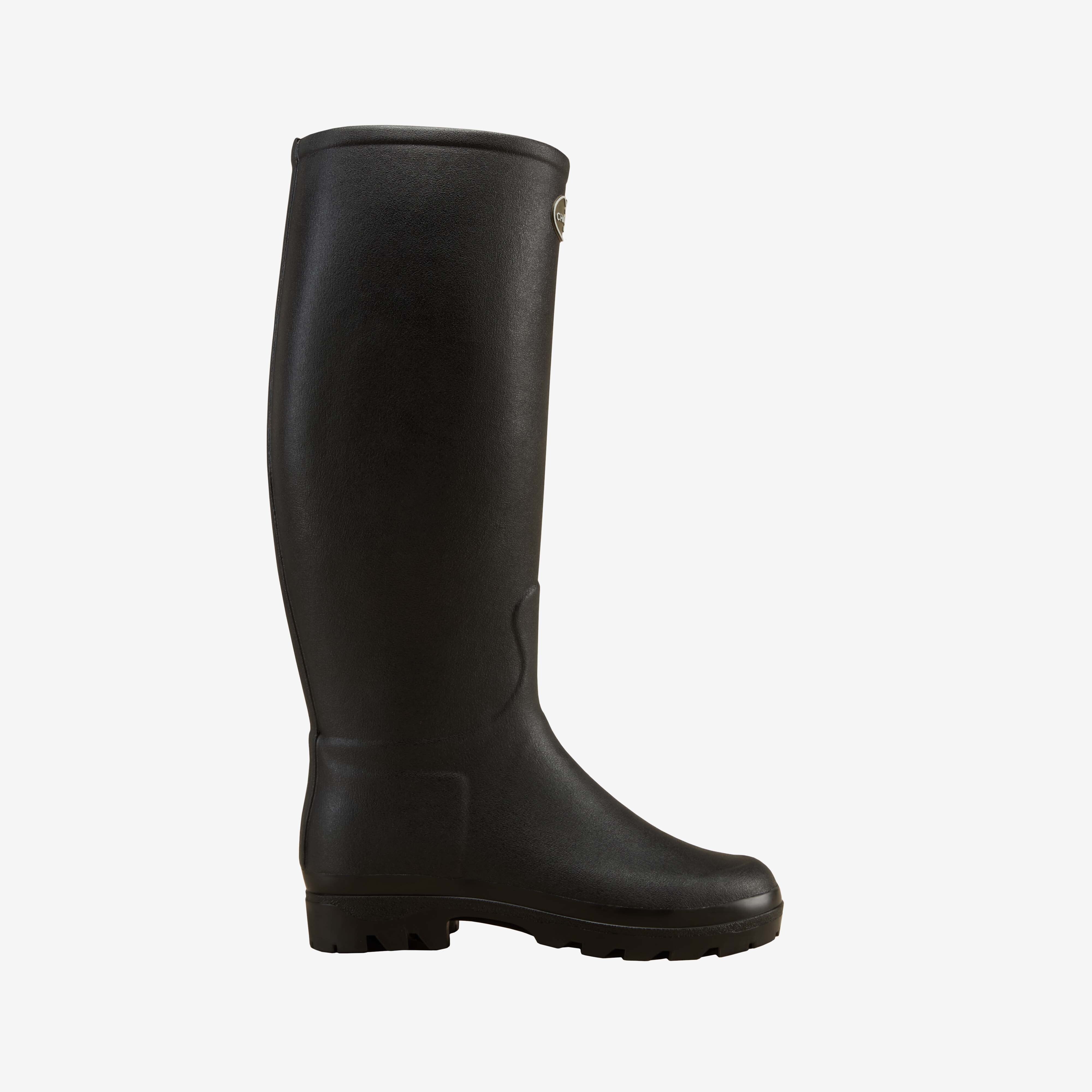 Women's Saint Hubert Leather Lined Wellington Boot - Black