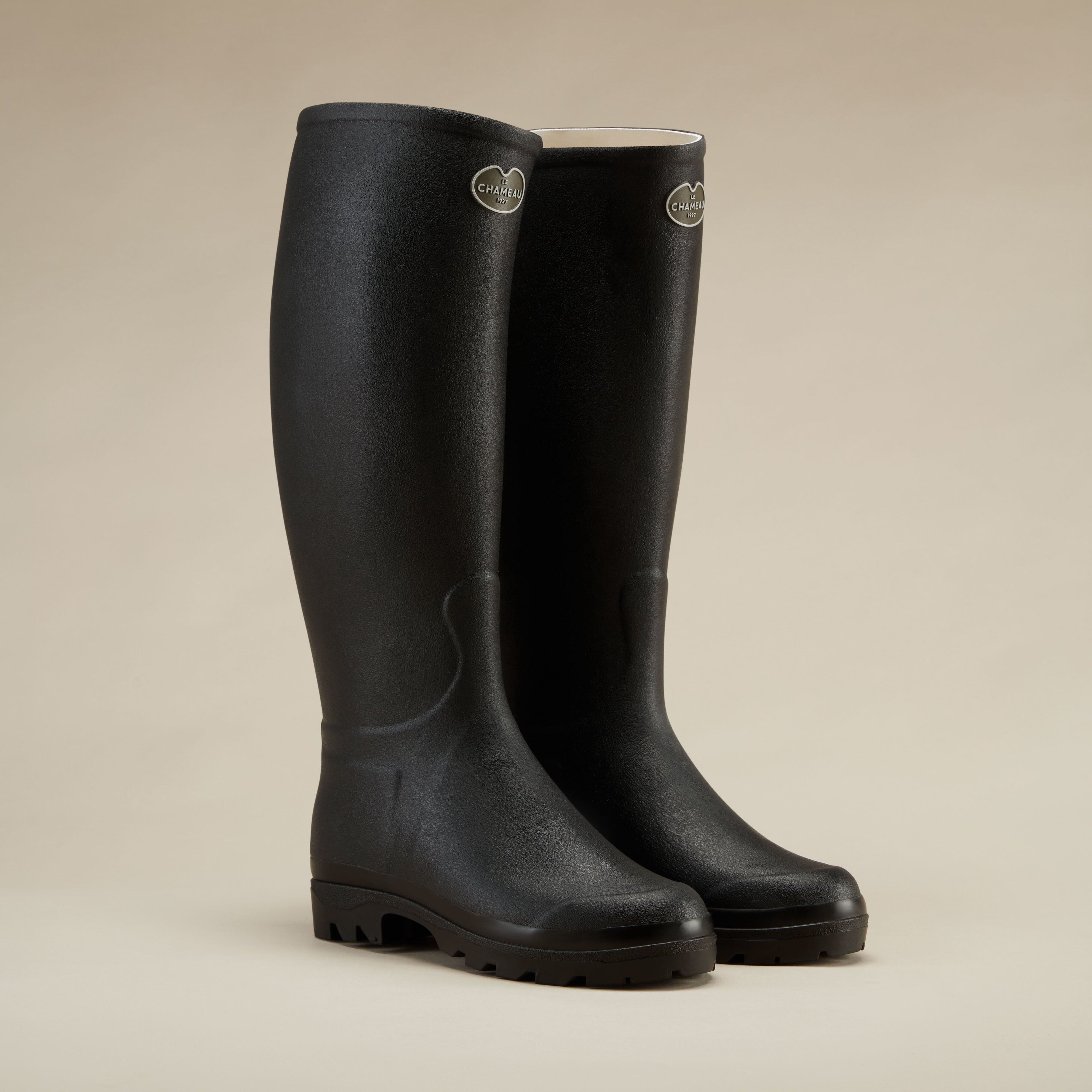 Women's Saint Hubert Leather Lined Wellington Boot - Black