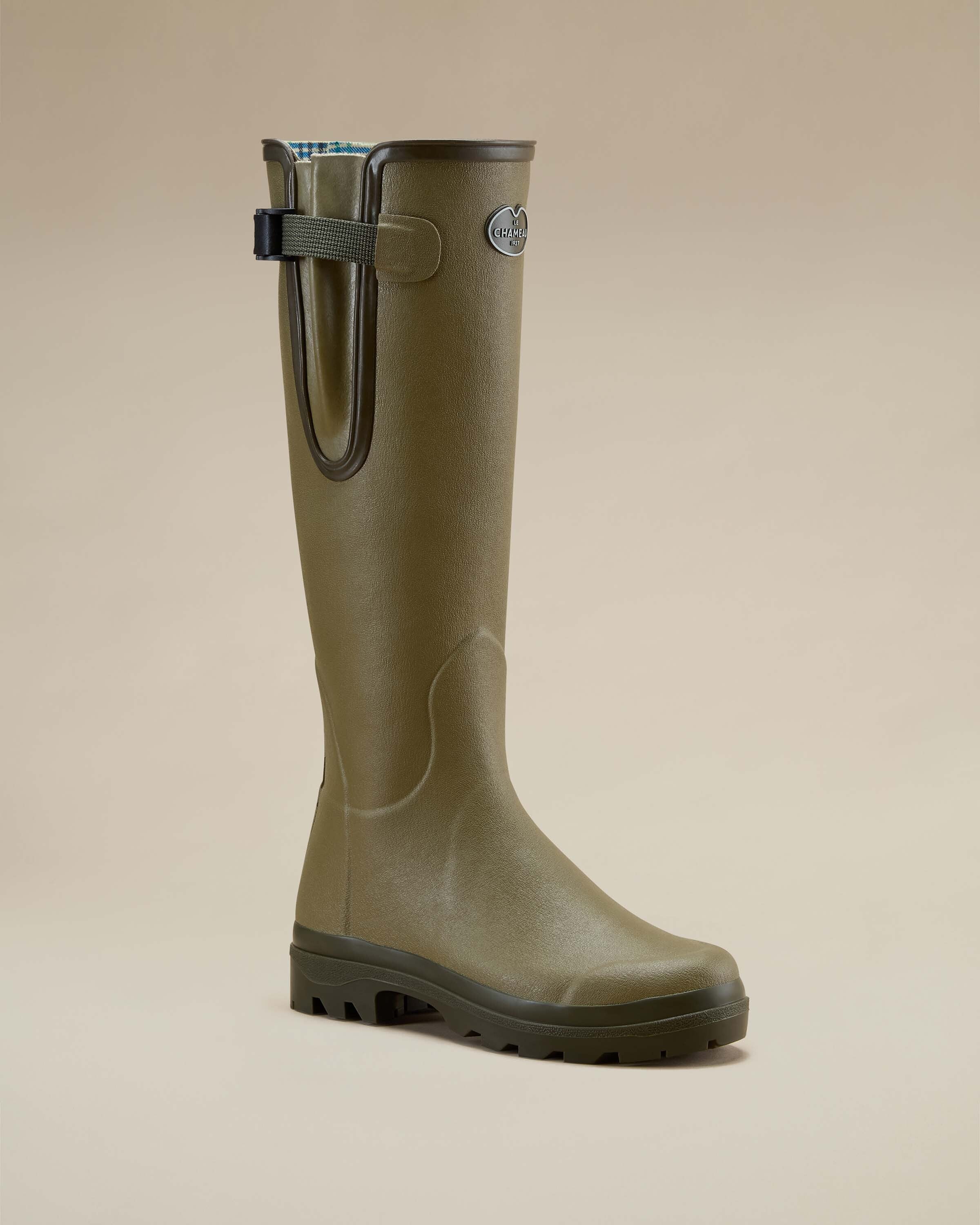 Women's Vierzon Jersey Lined Wellington Boot Green | Le Chameau