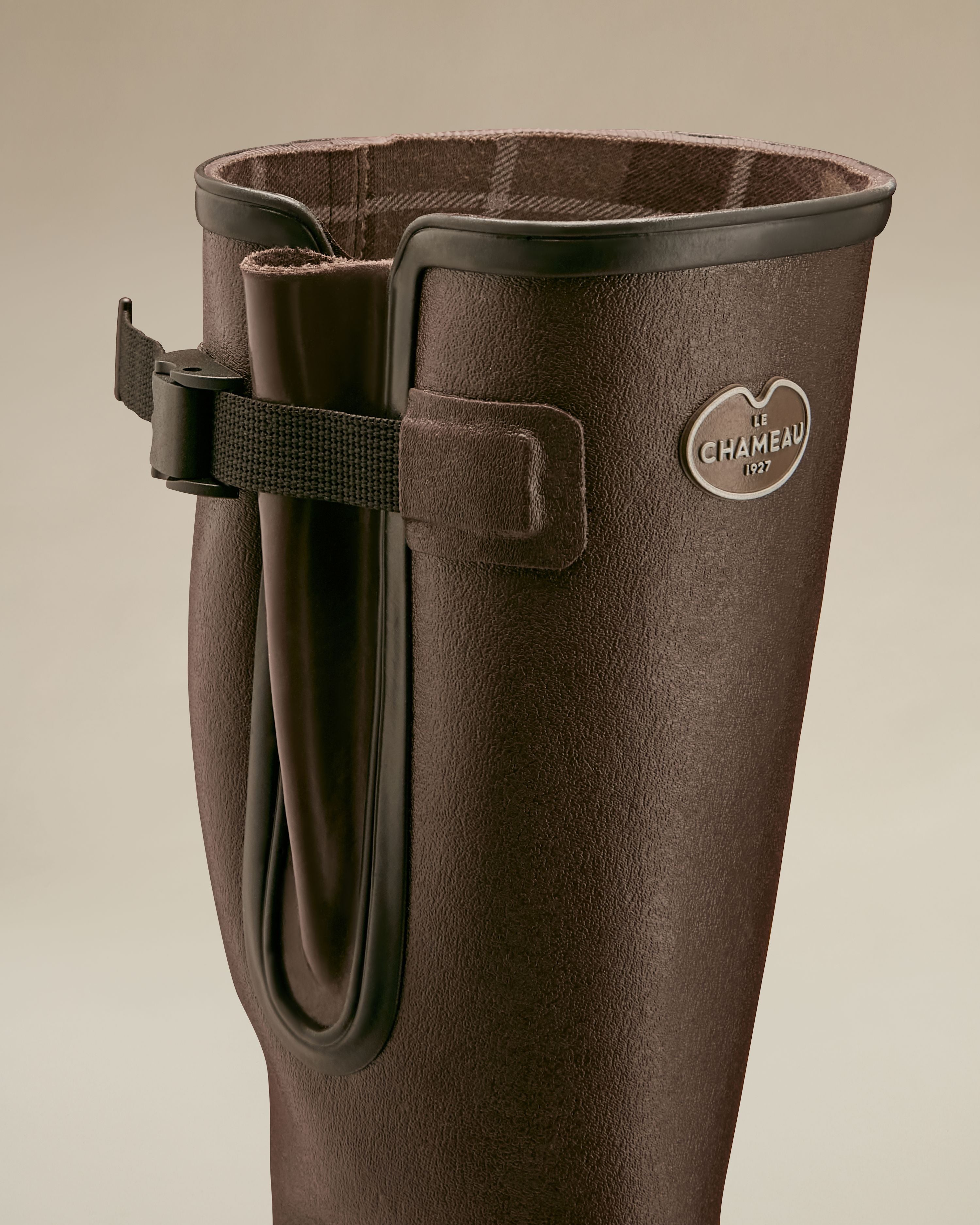 Men's Vierzon Héritage Jersey Lined Wellington Boot - Dark Brown