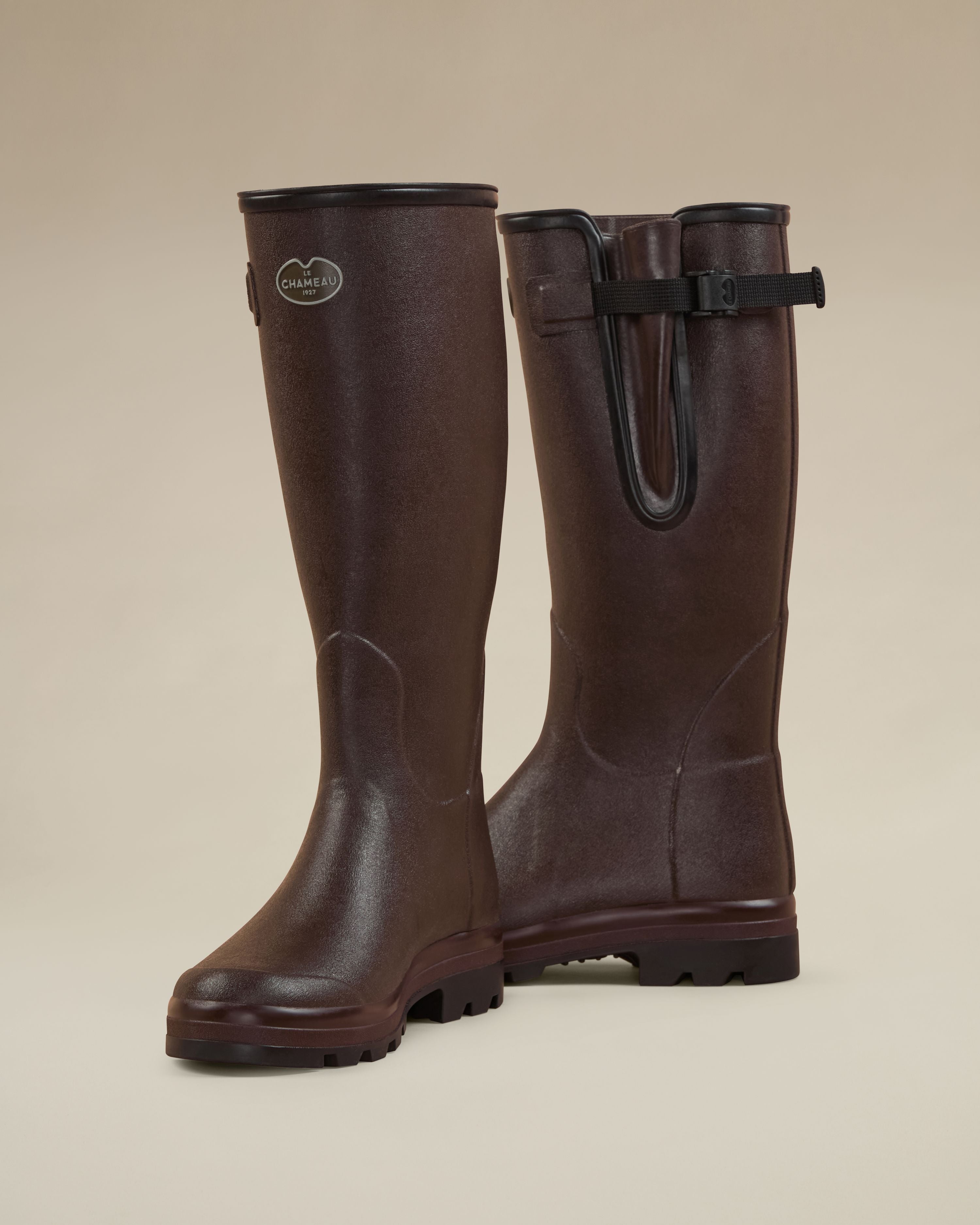 Men's Vierzon Héritage Jersey Lined Wellington Boot Dark Brown