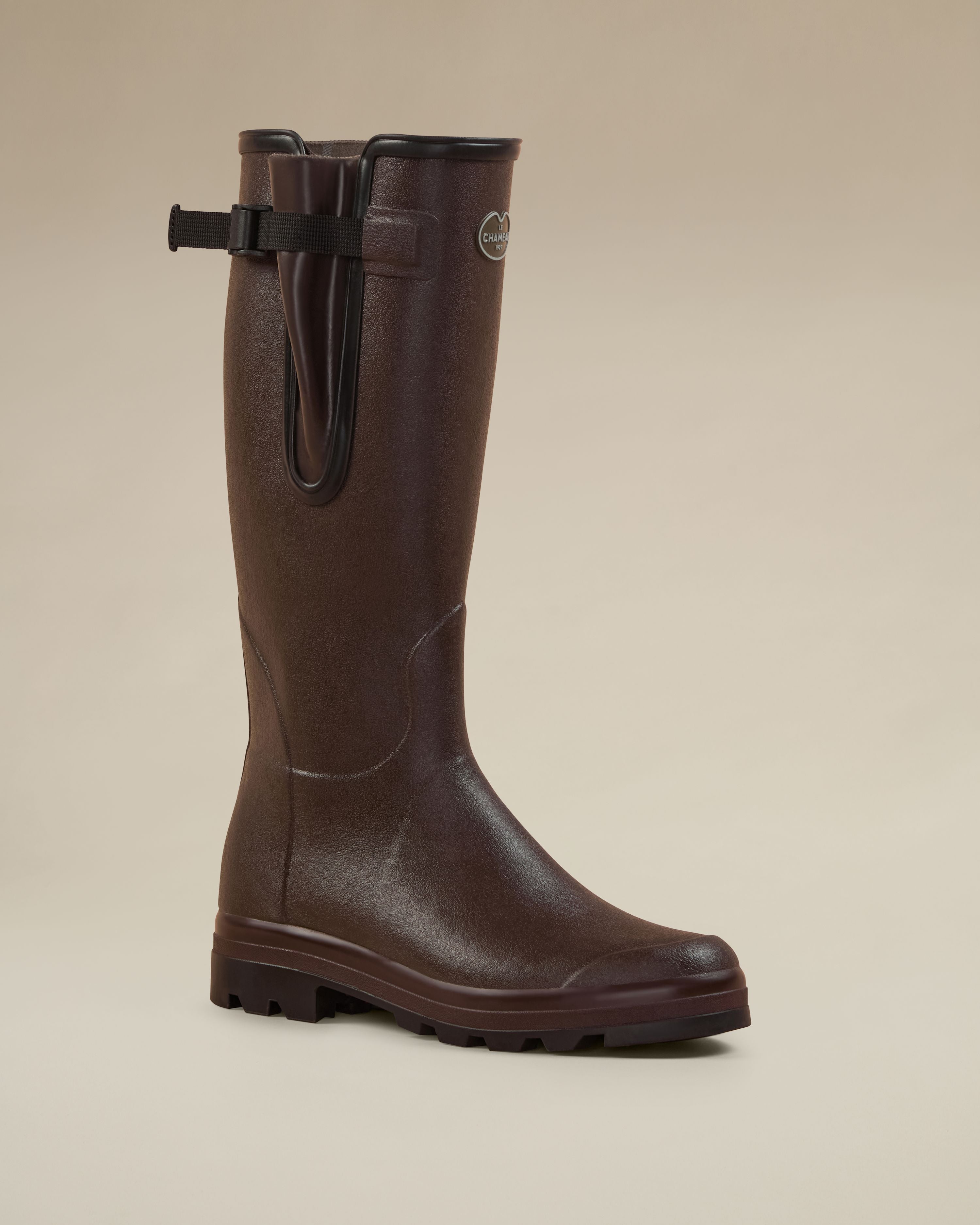 Men's Vierzon Héritage Jersey Lined Wellington Boot - Dark Brown