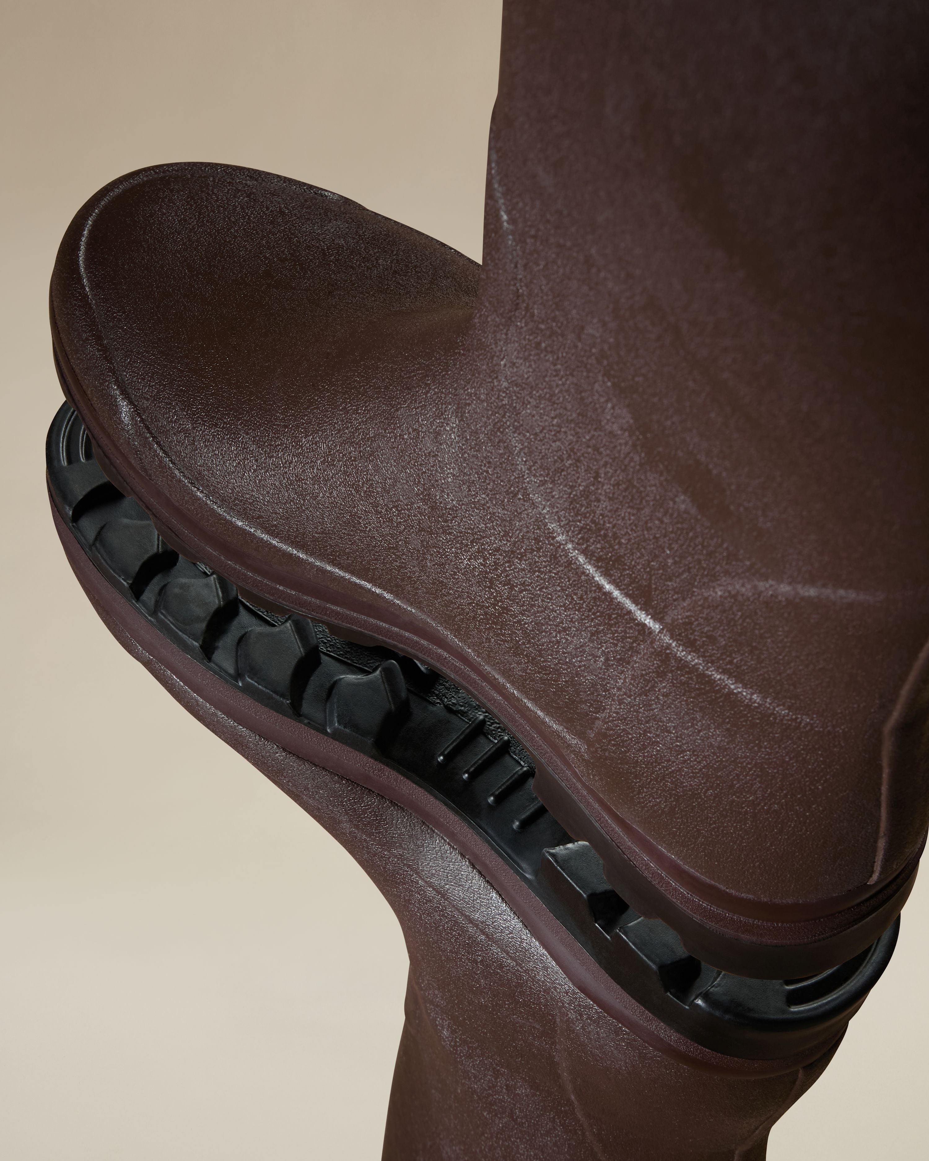 Men's Vierzonord Neoprene Lined Wellington Boot Dark Brown | Le