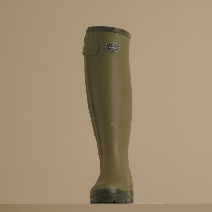Bottes Chasseur pour femmes doublées cuir - Vert Vierzon