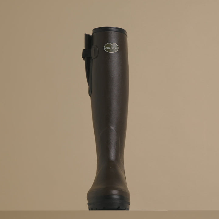 Women's Vierzonord Neoprene Lined Wellington Boot - Chameau Green