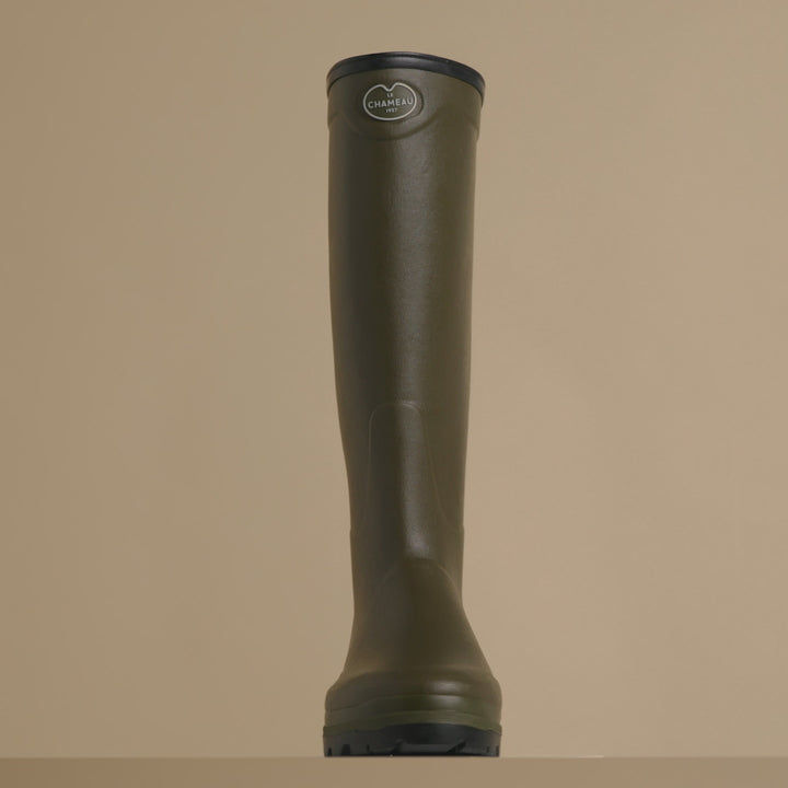 Bottes Country Cross pour hommes doublées néoprène - Vert Chameau