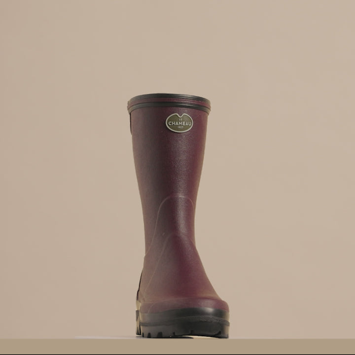 Giverny Damen-Gummistiefel mit Jerseyfutter - Kurzmodell - Cherry