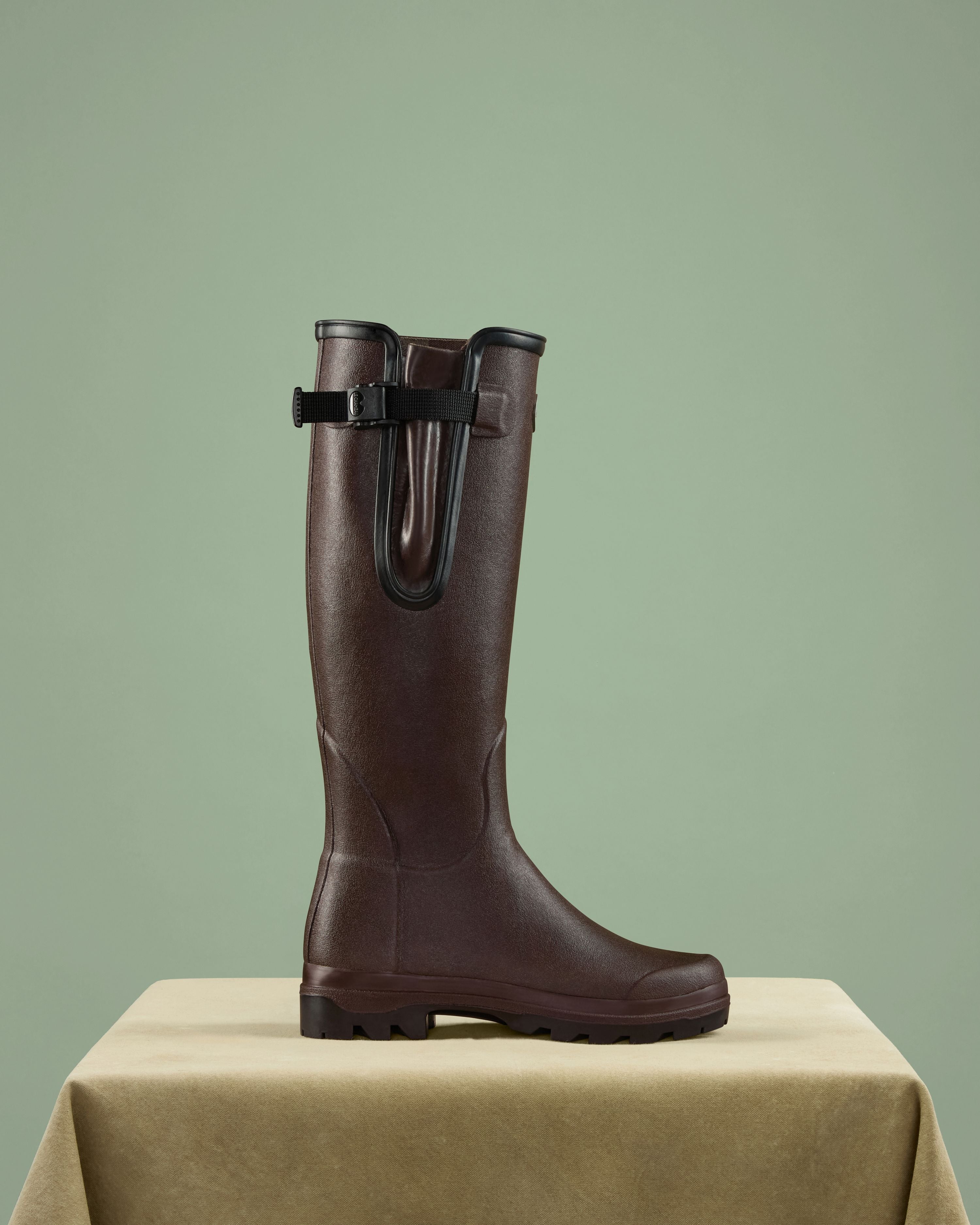 Women's Vierzon Héritage Jersey Lined Wellington Boot - Dark Brown