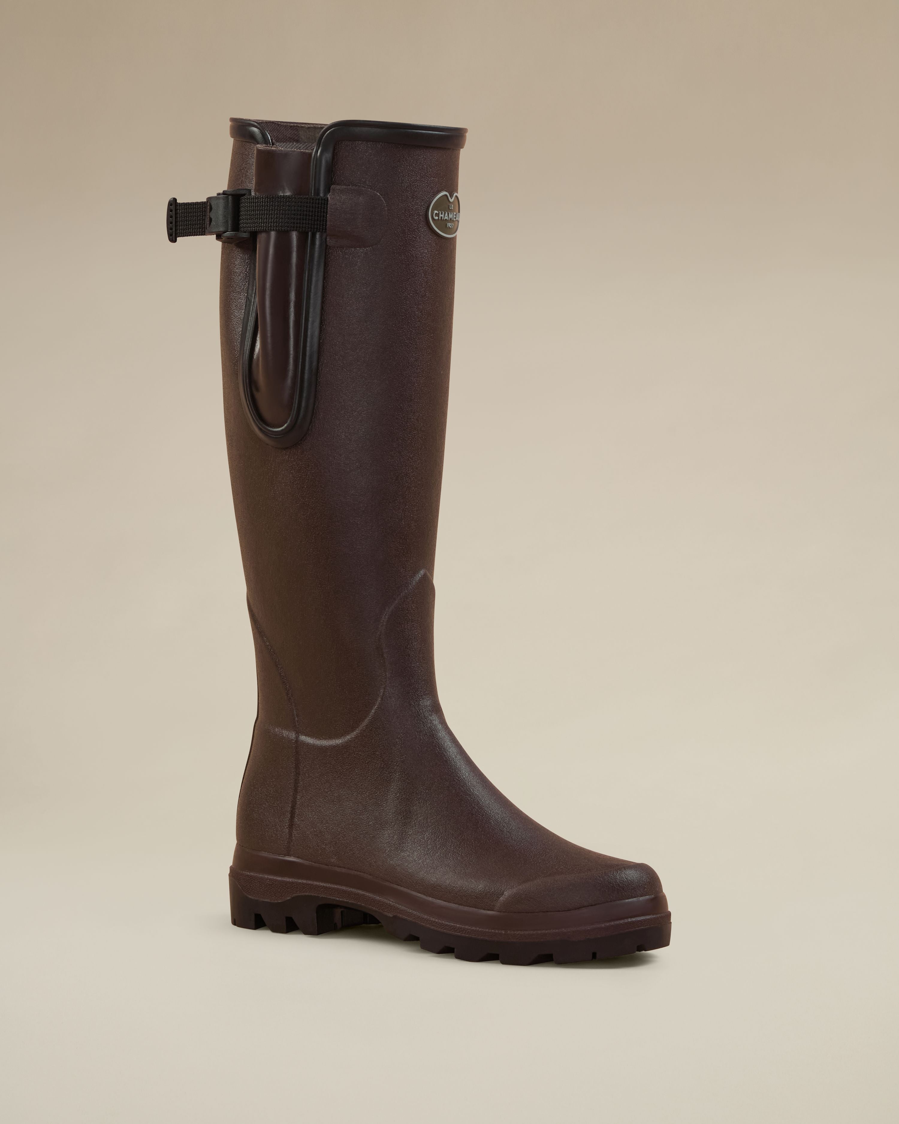 Women's Vierzon Héritage Jersey Lined Wellington Boot - Dark Brown