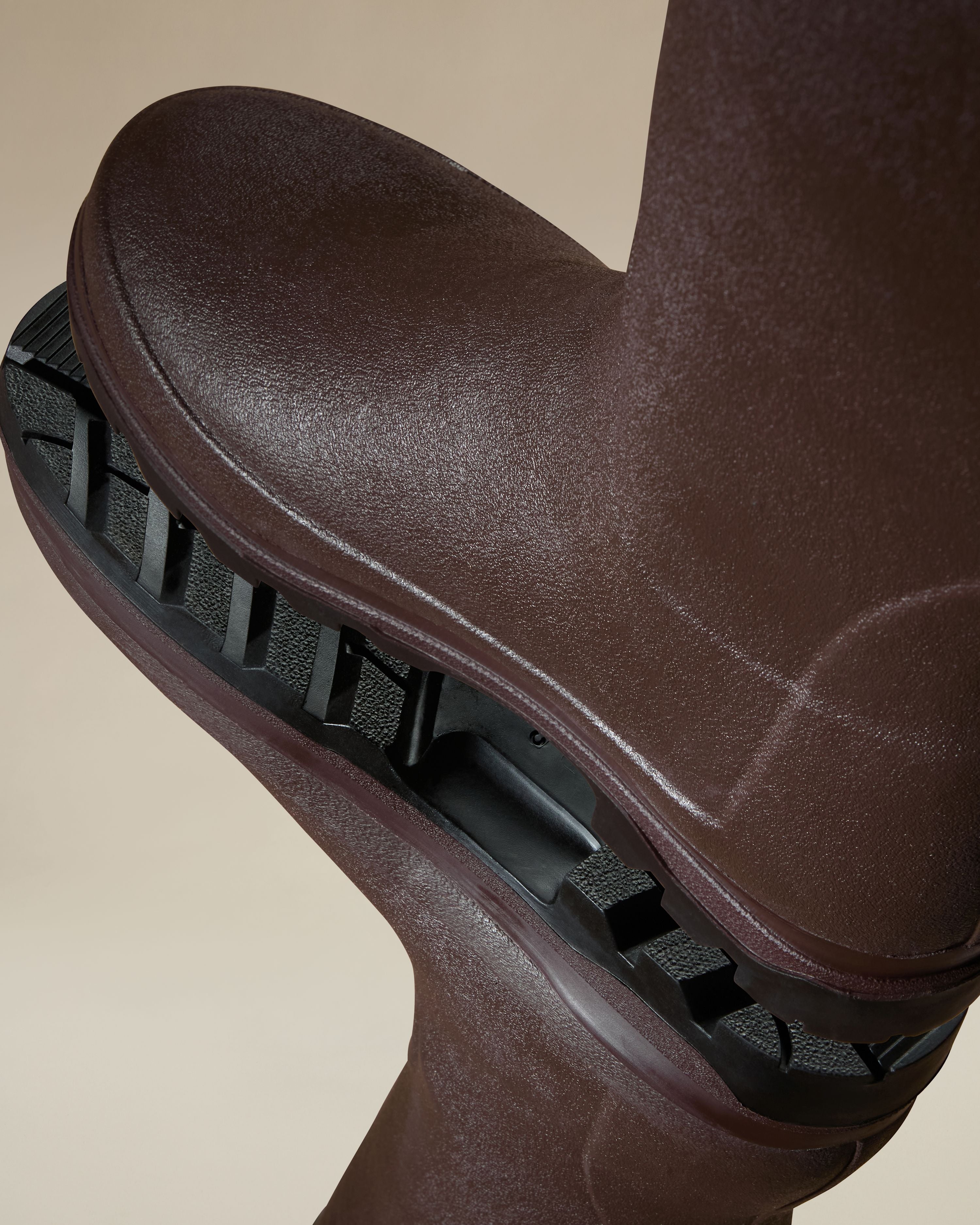 Women's Vierzonord Neoprene Lined Wellington Boot Dark Brown | Le