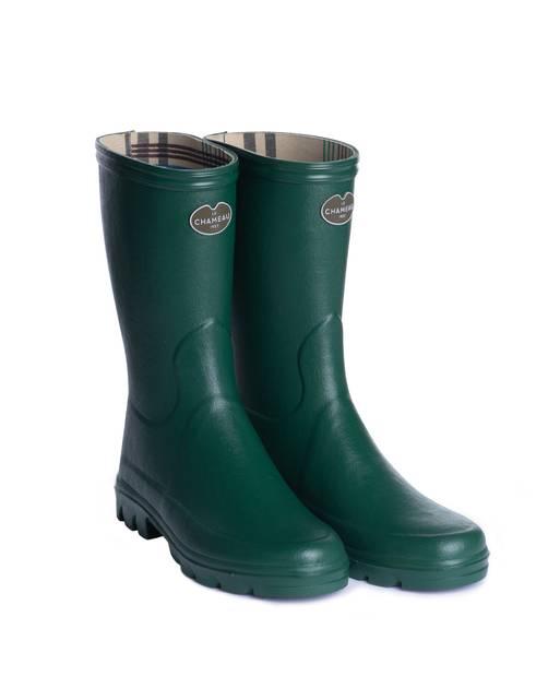 Mid height rubber boots top