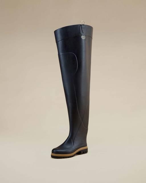Men's thigh high rubber boots hot sale